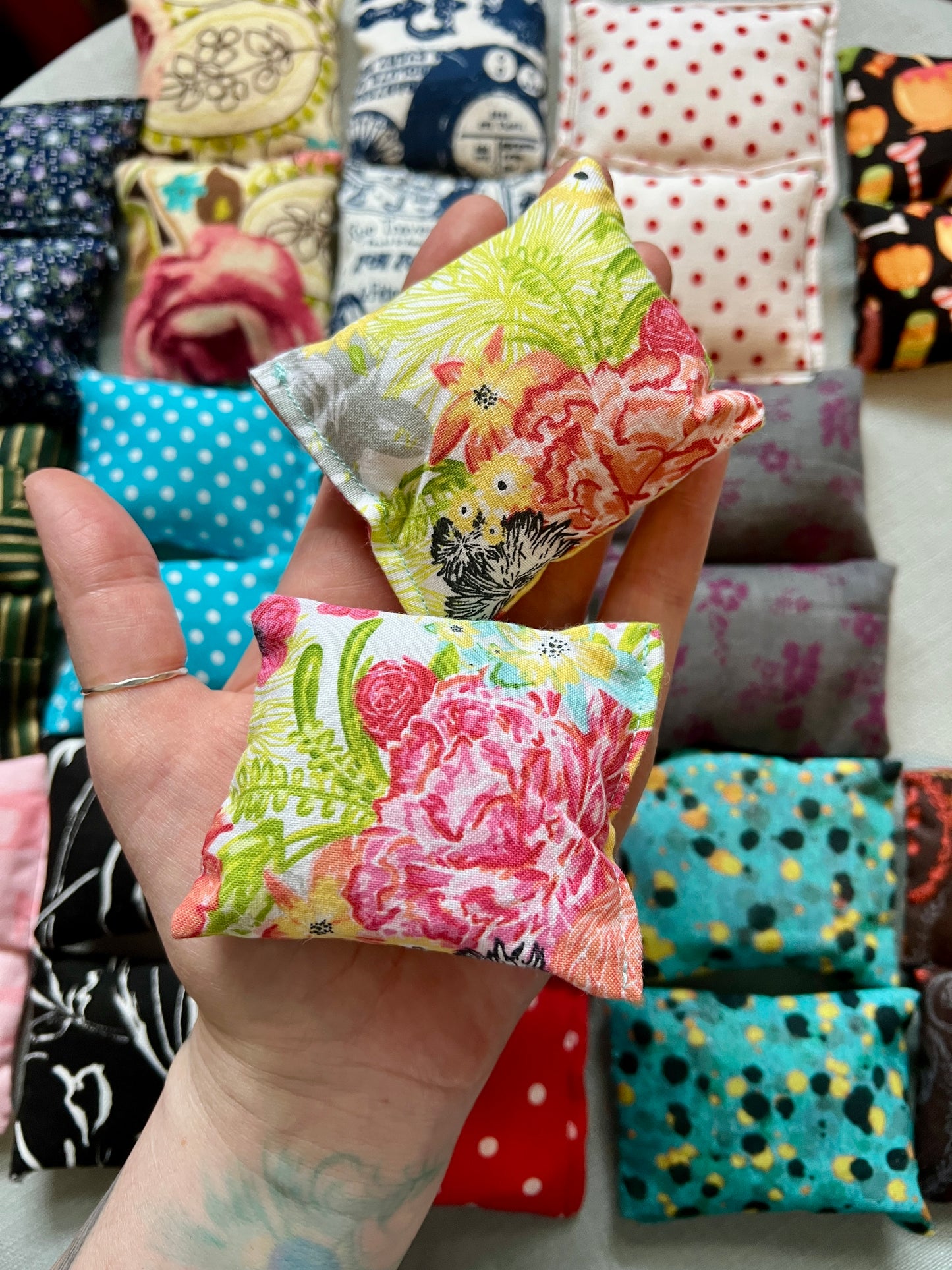 Barbie Doll Pillows - Pair of Miniature Throw Pillows -  1:6 Scale