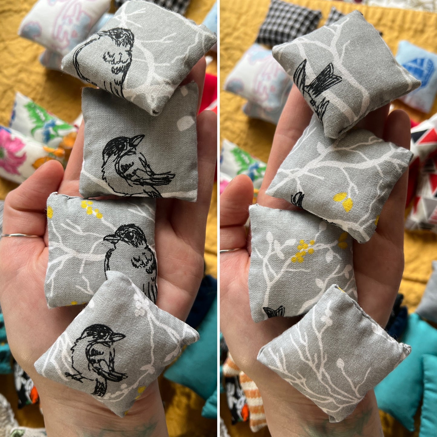 Doll Pillows - Miniature Throw Pillows - 1:12 Scale or 1:6 Scale - Sold Individually