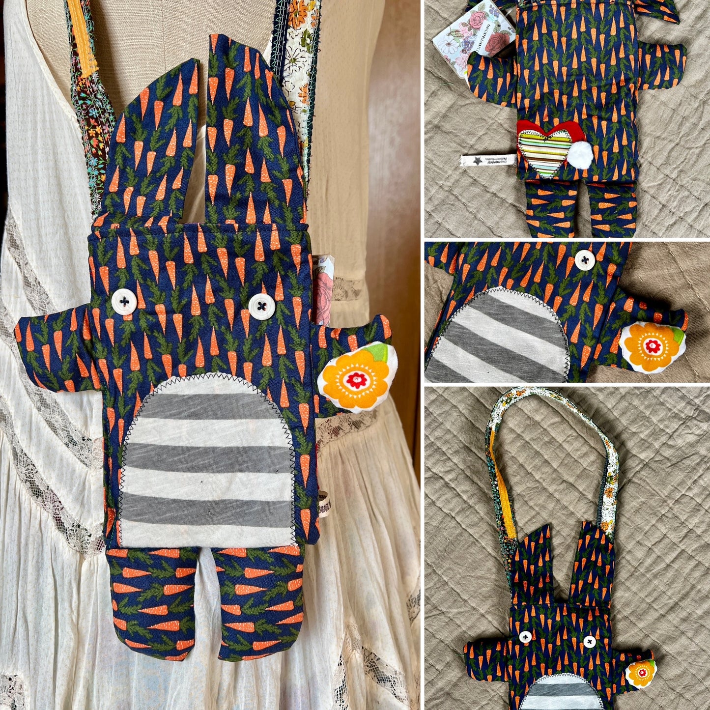 Handcrafted Tote Bag - Monster or Animal Friend - Small Satchel