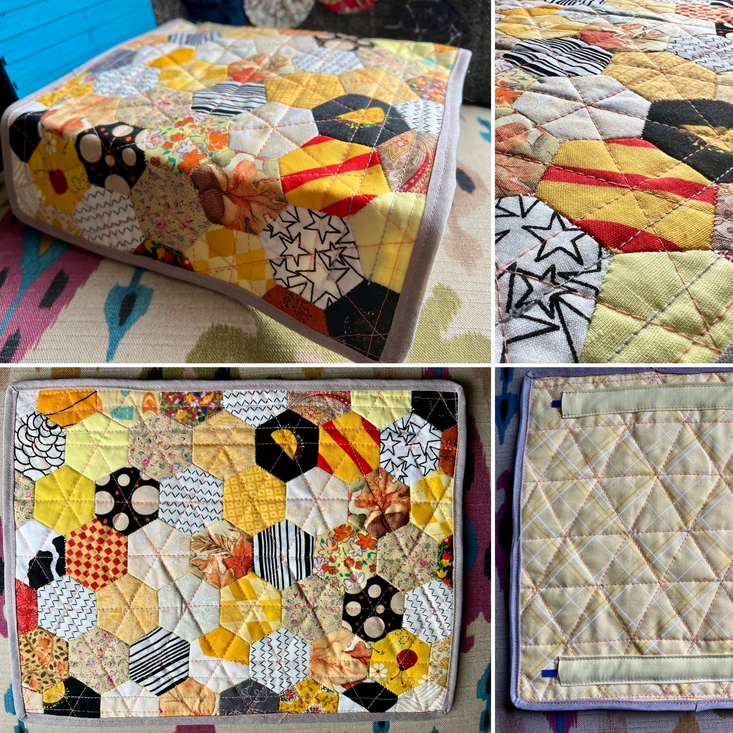 Barbie Dollhouse Quilt - Handmade Miniature Quilts - 1:6 Scale or 1:12 Scale