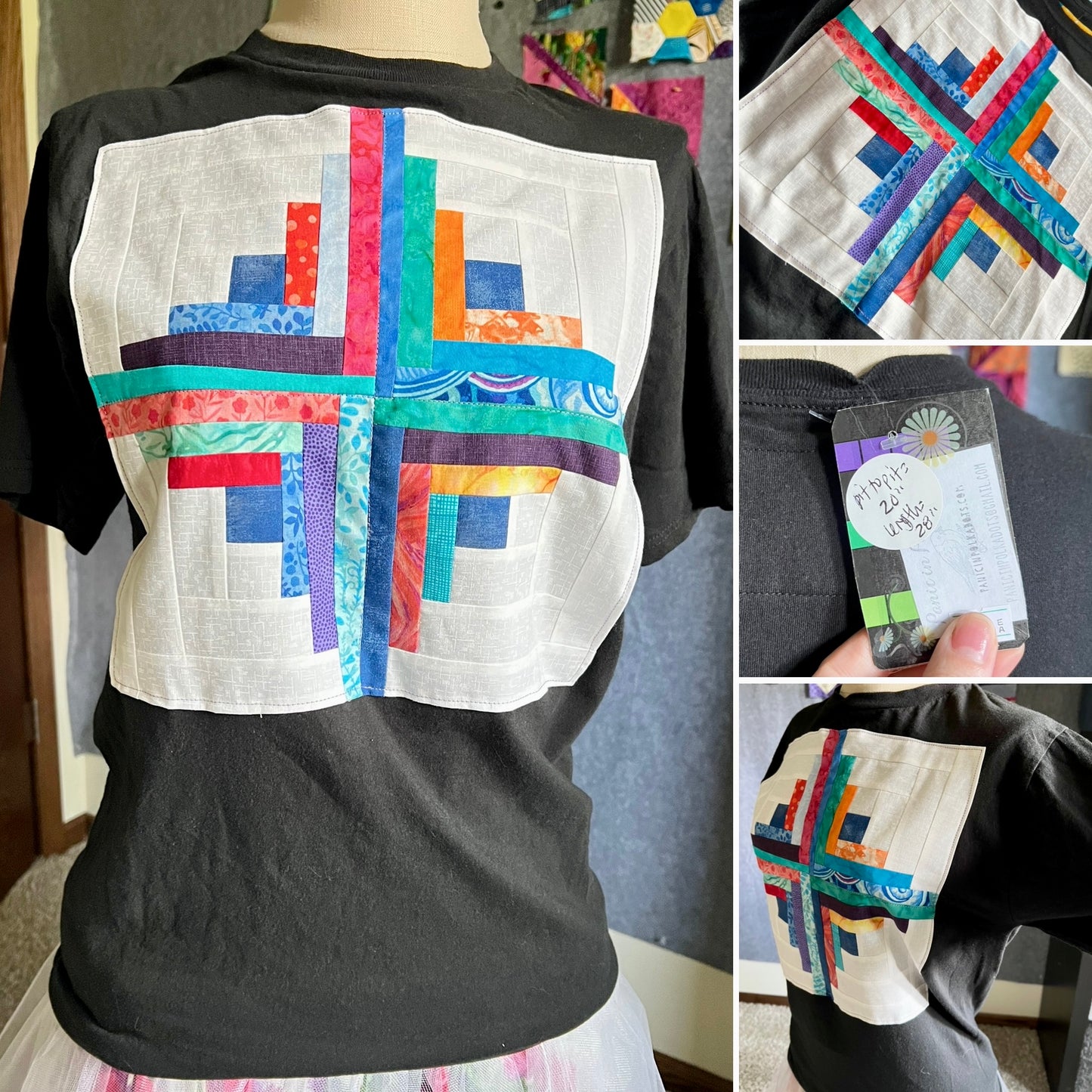 A Quilty Tee Shirt - Thrifted Upcycled Tshirts