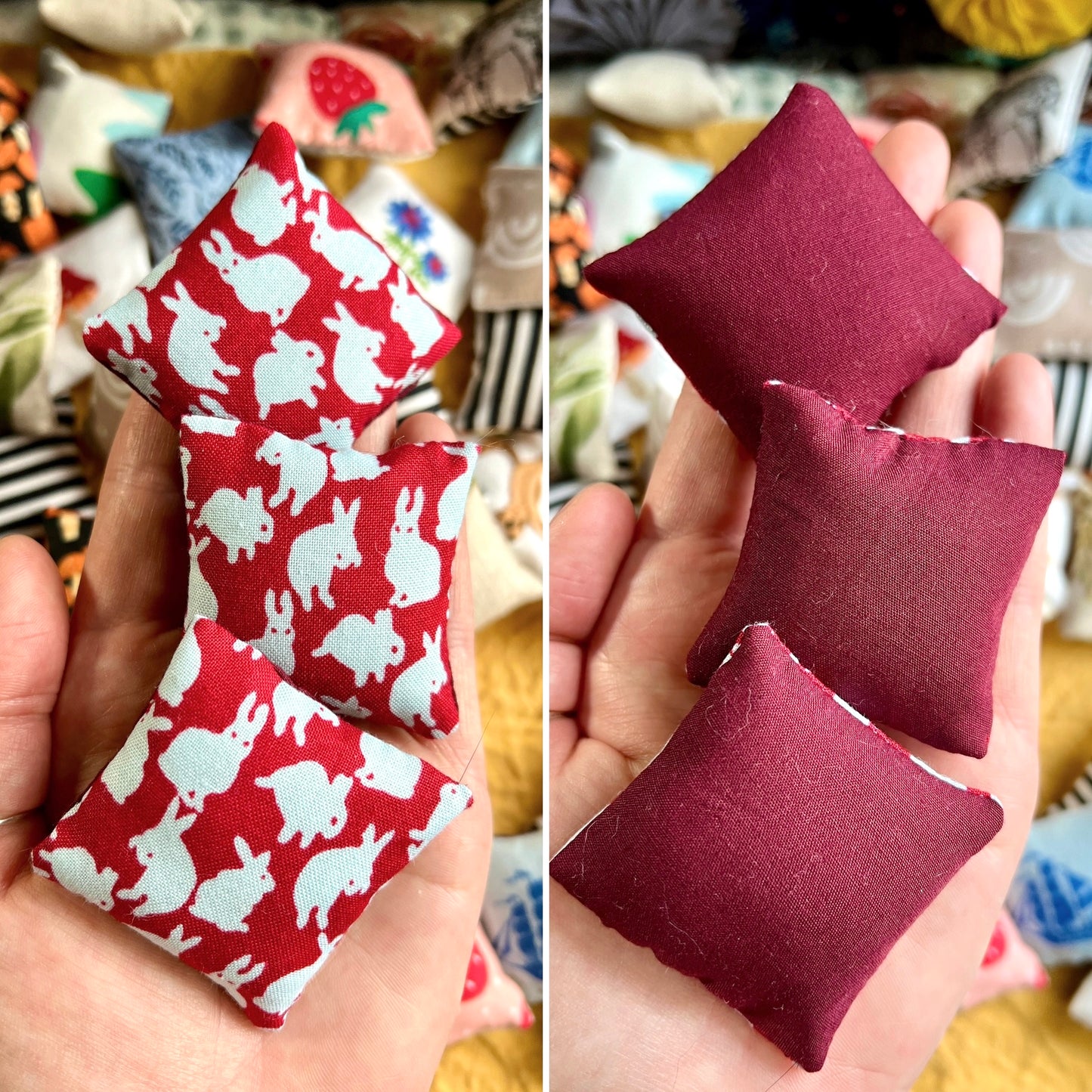 Doll Pillows - Miniature Throw Pillows - 1:12 Scale or 1:6 Scale - Sold Individually