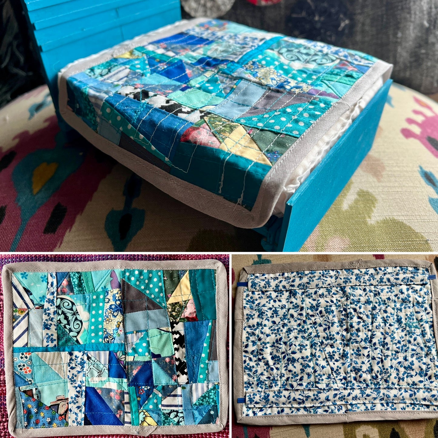 Barbie Dollhouse Quilt - Handmade Miniature Quilts - 1:6 Scale or 1:12 Scale