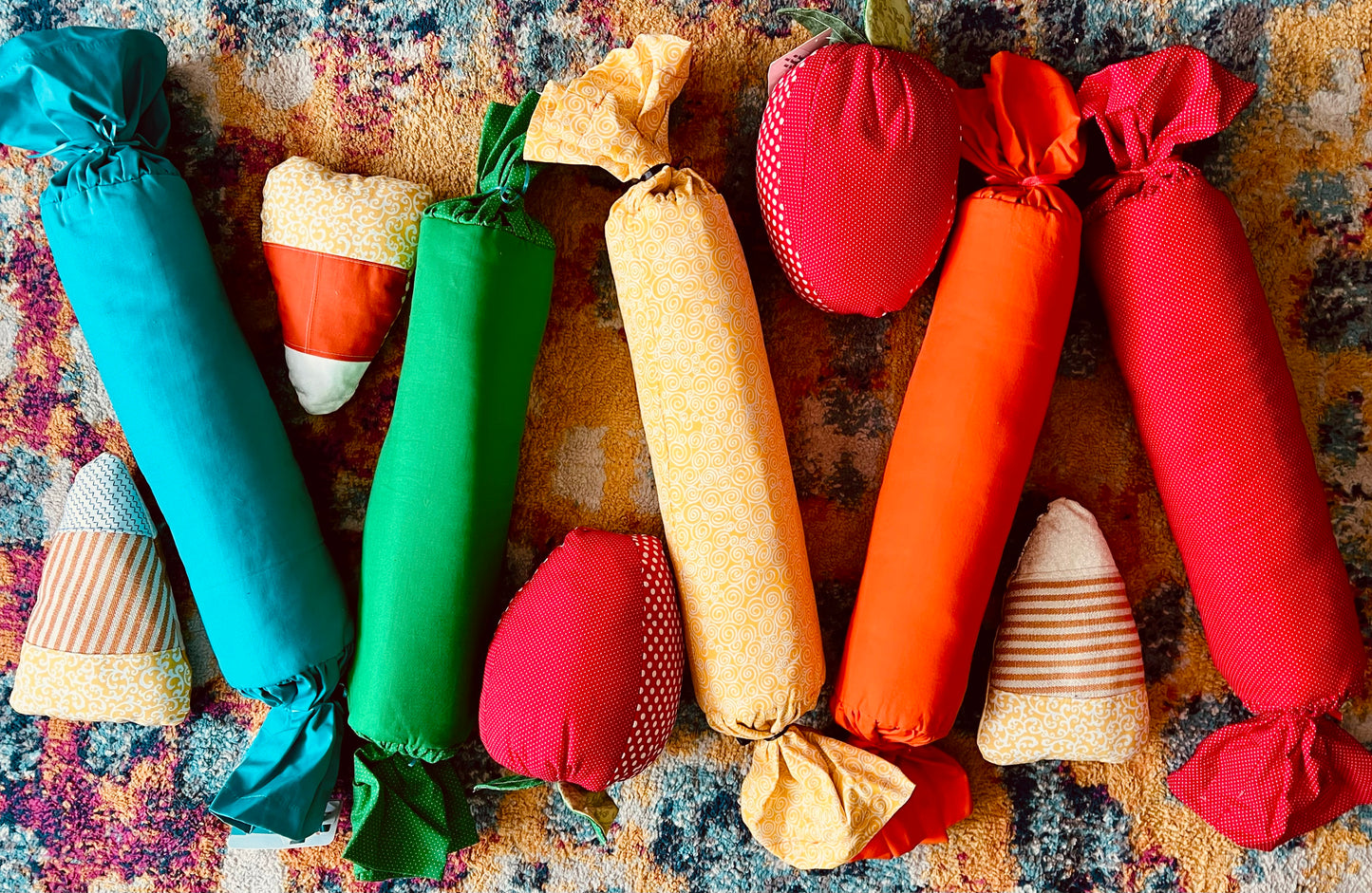 Fun Pillows - Candy Corn, Lil Strawberry or Mini Bolster Candy Neck Pillow