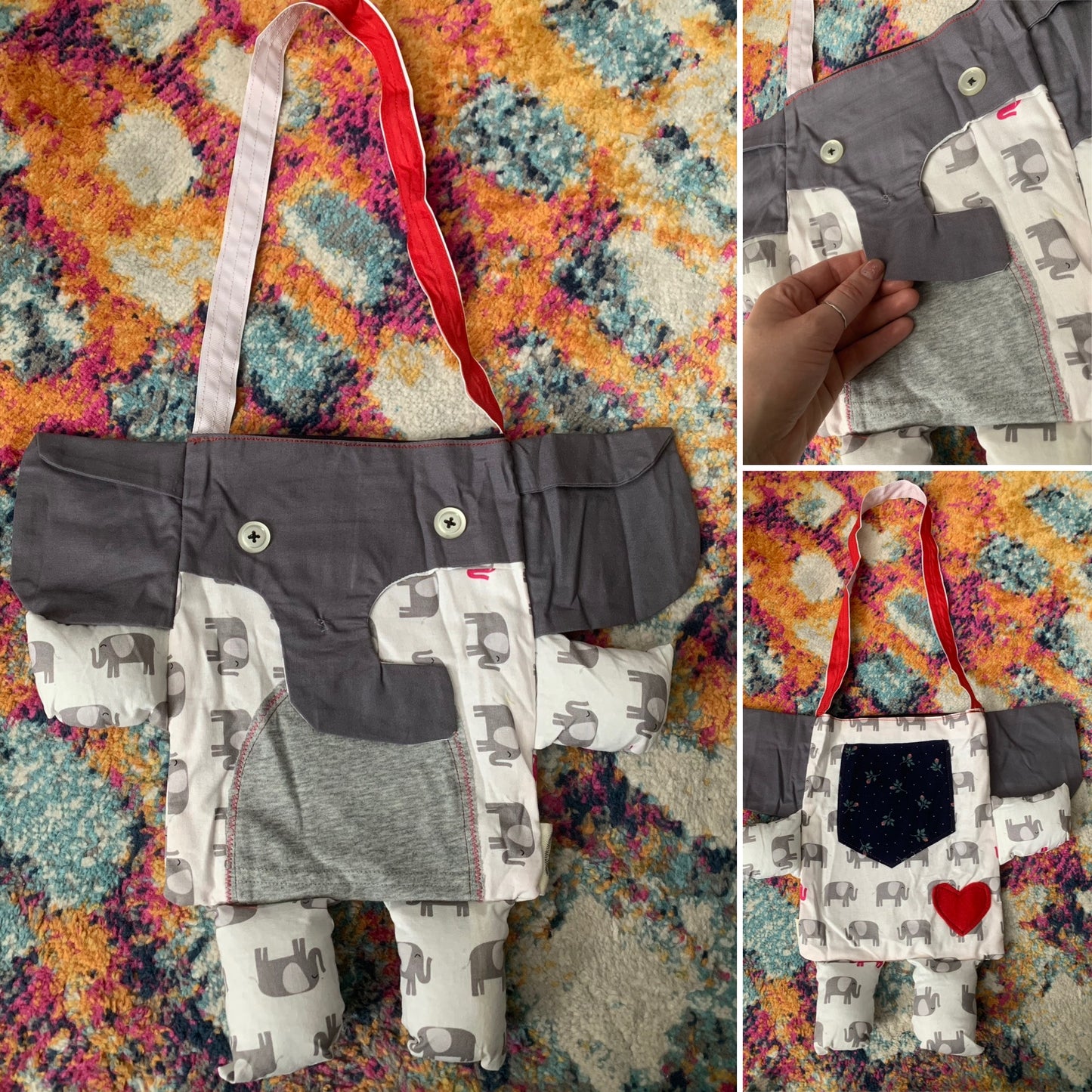 Tote Bag - Elephant Animal Friend - Small Satchel or Large Tote