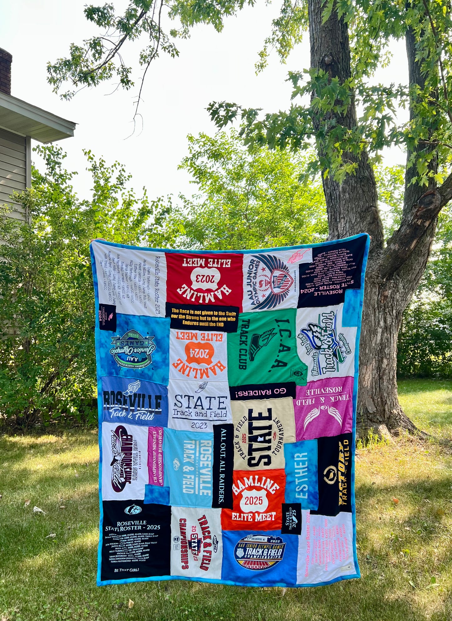 Custom Order - Lauren M - Tshirt Quilt Throw Fuzzy Backing