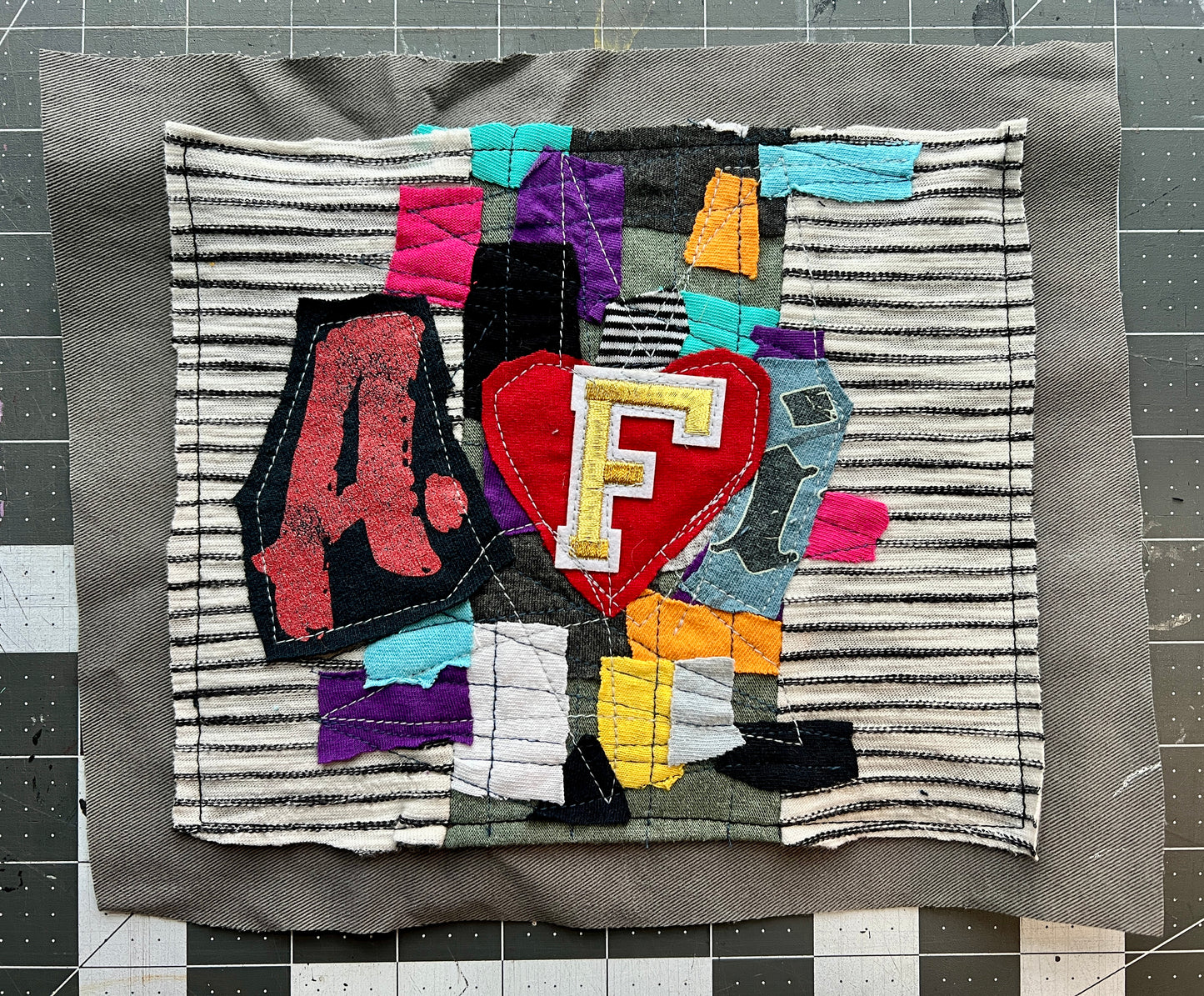 Panic Punk Patch - Ransom Note Letters on Denim