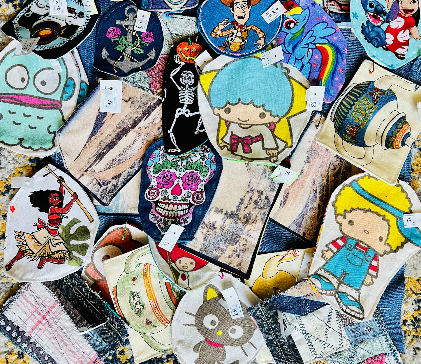 Panic Punk Patch - Scrappy, Ice Cream Cones or Hexie Flowers