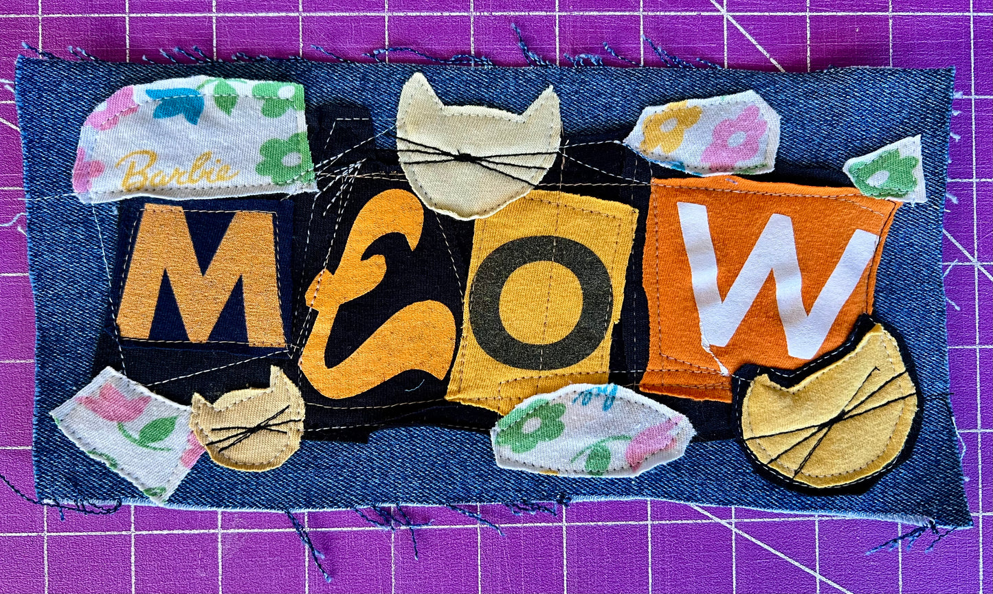 Panic Punk Patch - Ransom Note Letters on Denim