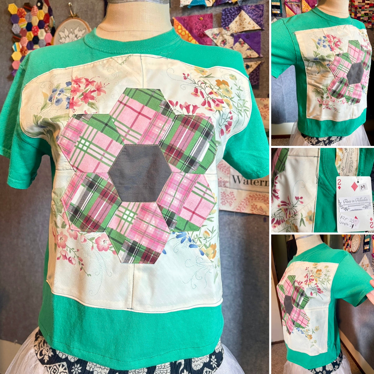 A Quilty Tee Shirt - Thrifted Upcycled Tshirts