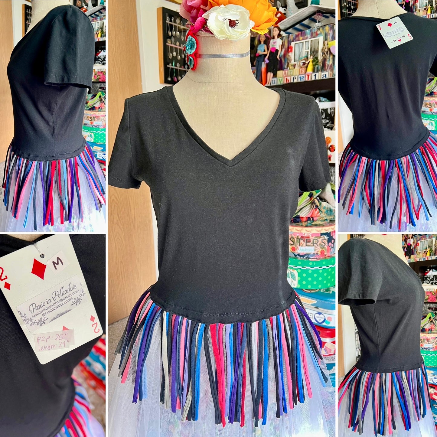 Ransom Note Tee Shirt or Tank Top - Ice Creams, Hexie Flowers,  Fringe or Bats