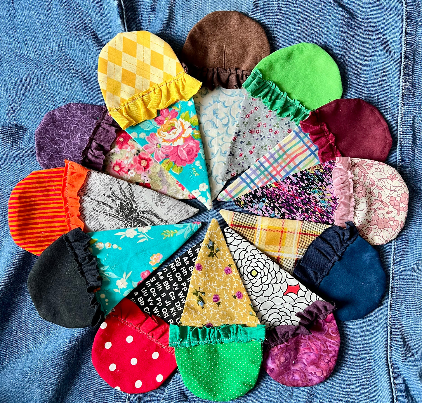 Panic Punk Patch - Scrappy, Ice Cream Cones or Hexie Flowers