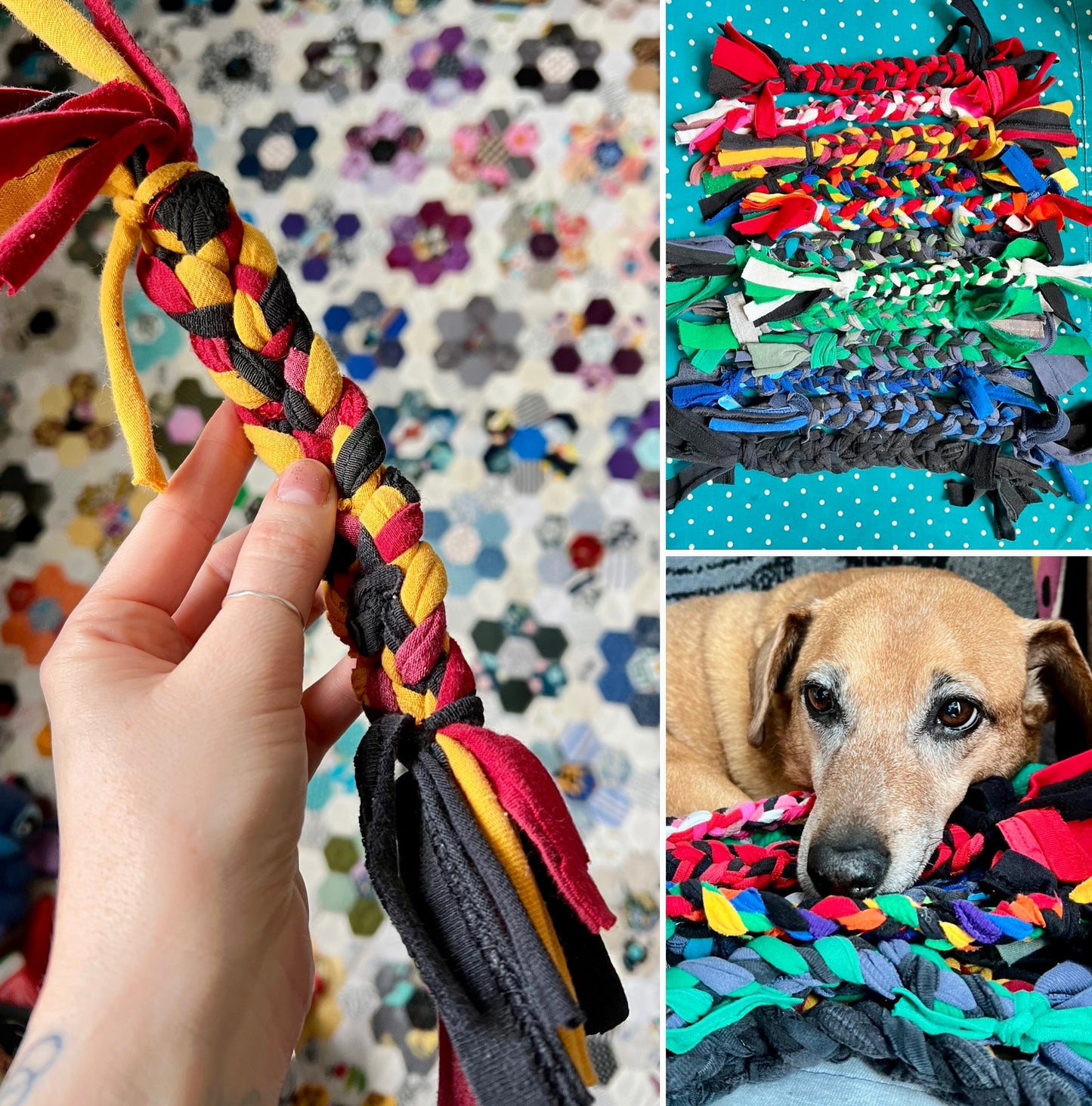 Pet Toys - Braided Dog Tug Rope or Braided Ball Cat Toy