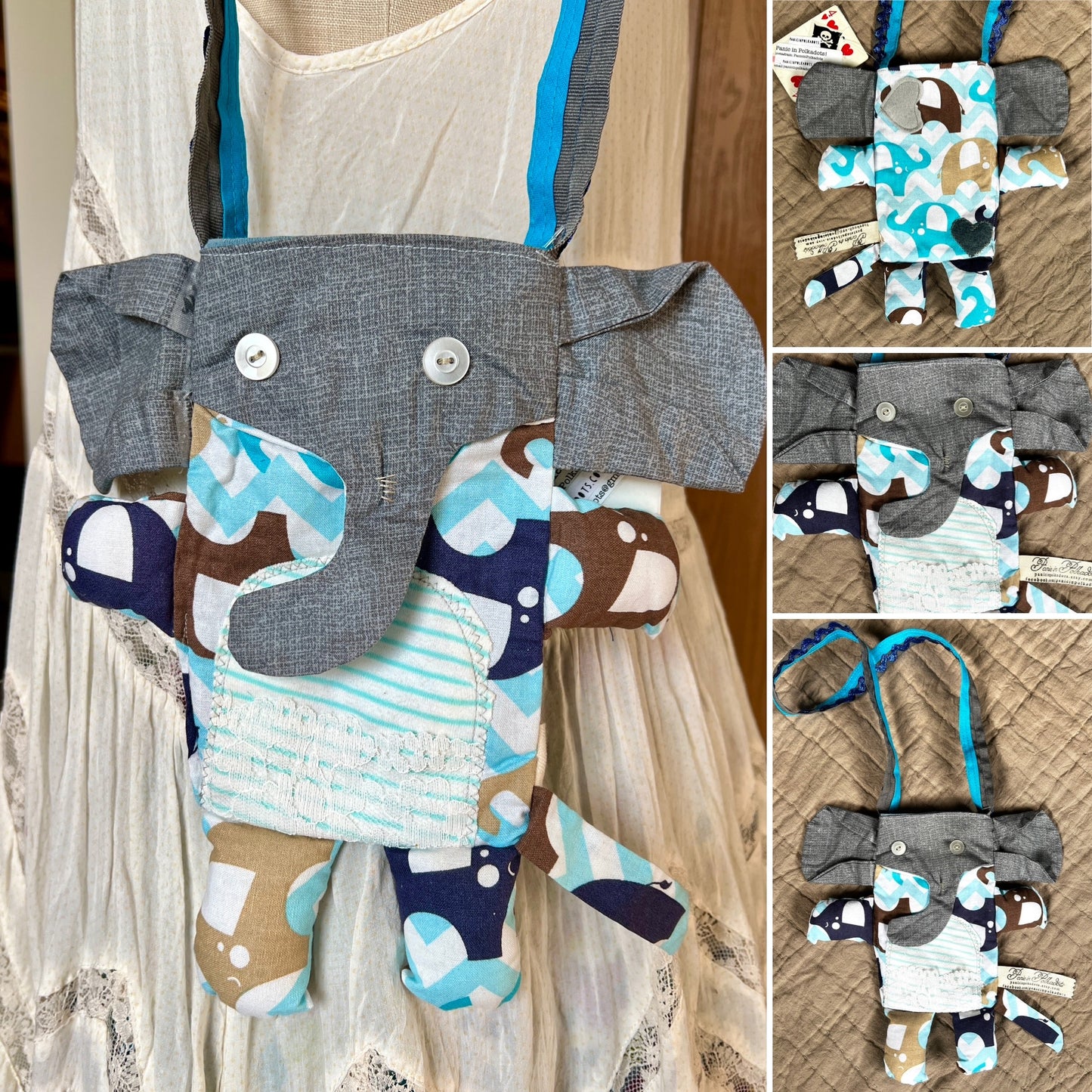 Handcrafted Tote Bag - Monster or Animal Friend - Small Satchel