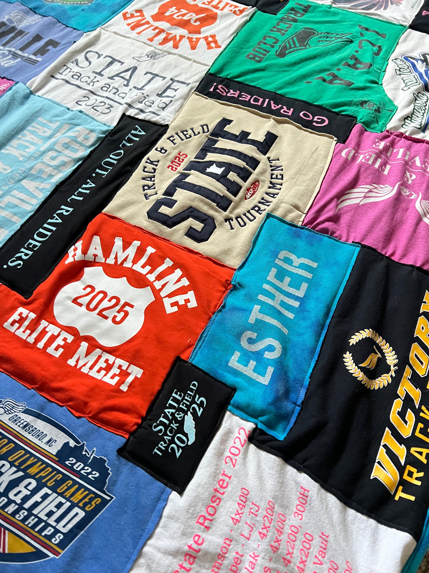 Custom Order - Lauren M - Tshirt Quilt Throw Fuzzy Backing