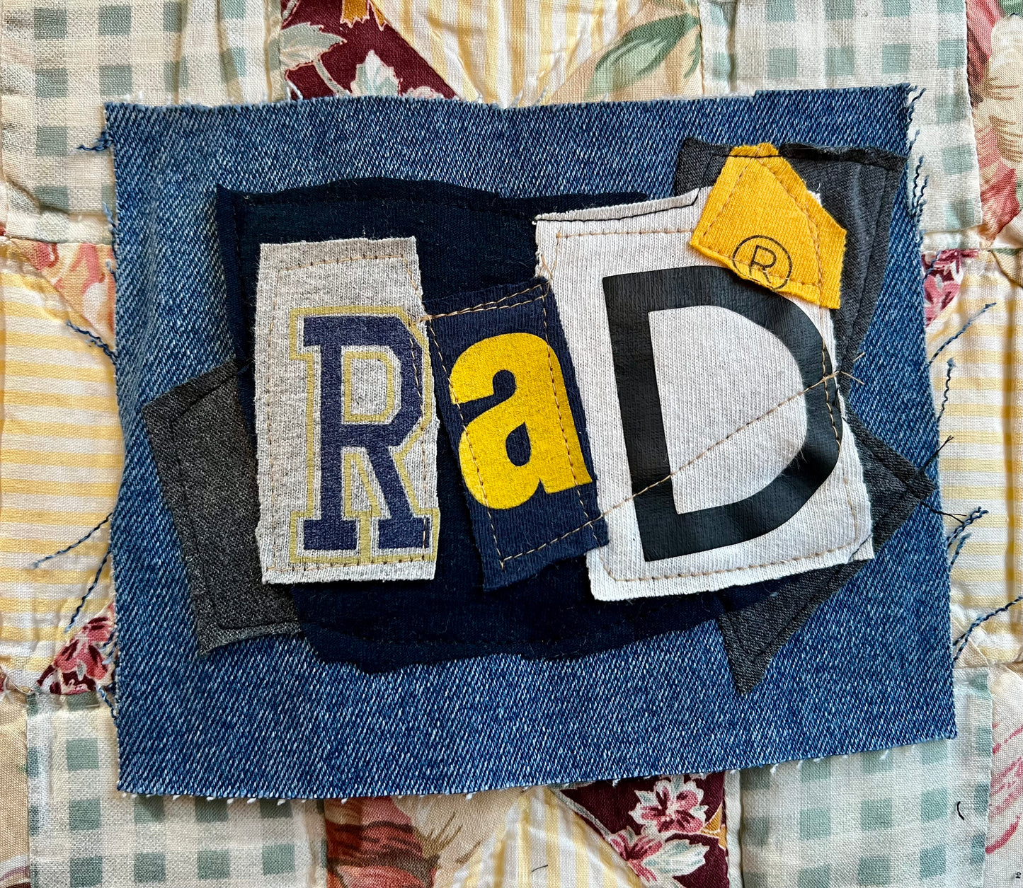 Panic Punk Patch - Ransom Note Letters on Denim
