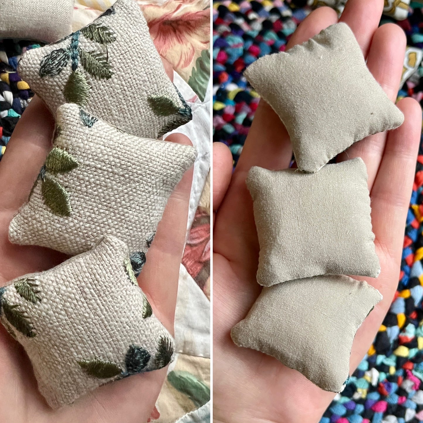 Doll Pillows - Miniature Throw Pillows - 1:12 Scale or 1:6 Scale - Sold Individually