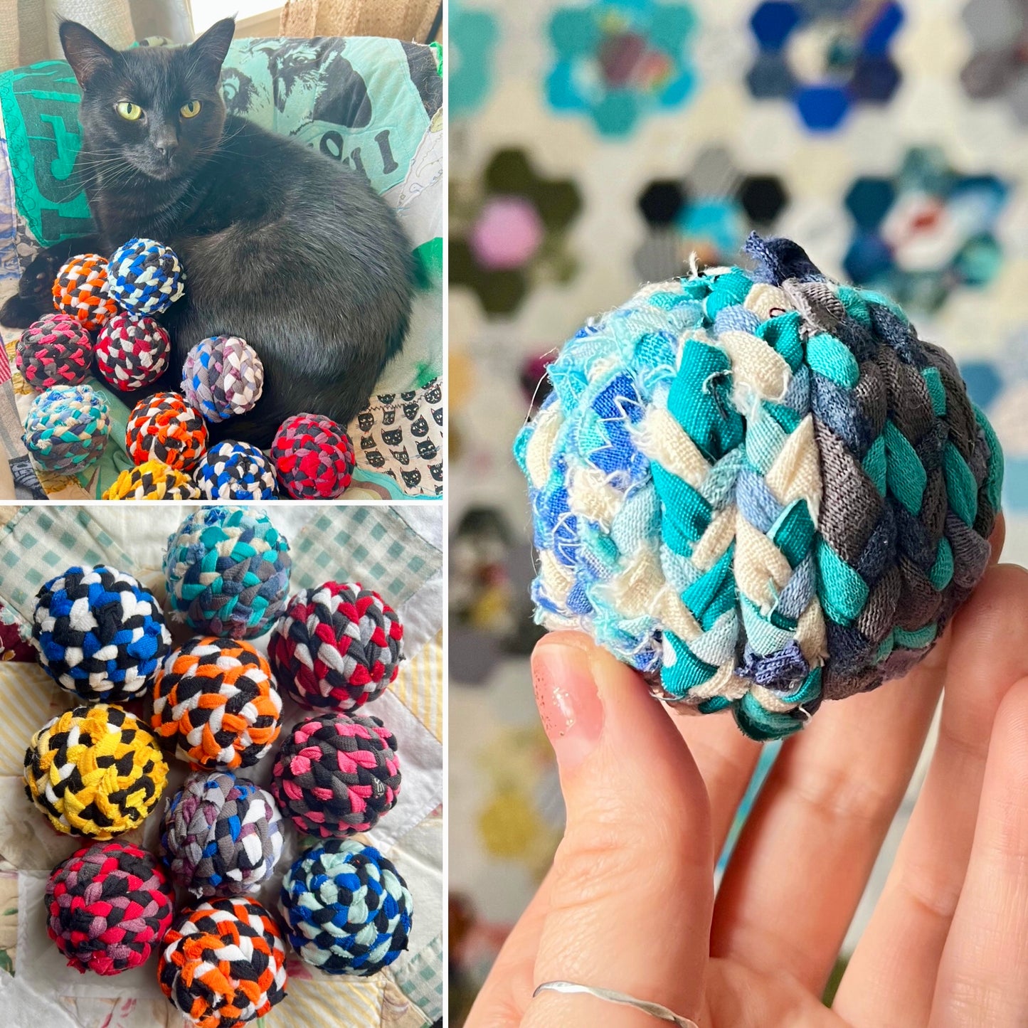 Pet Toys - Braided Dog Tug Rope or Braided Ball Cat Toy