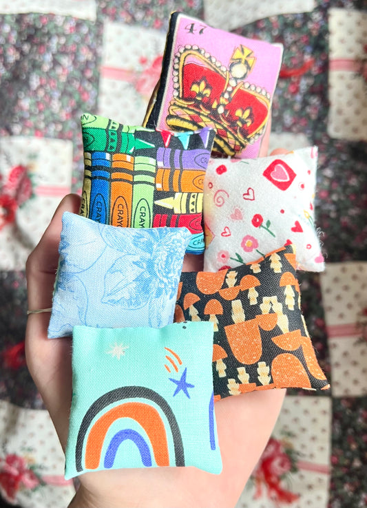 Doll Pillows F - One of a Kind Sold Individually - 1:12 Scale