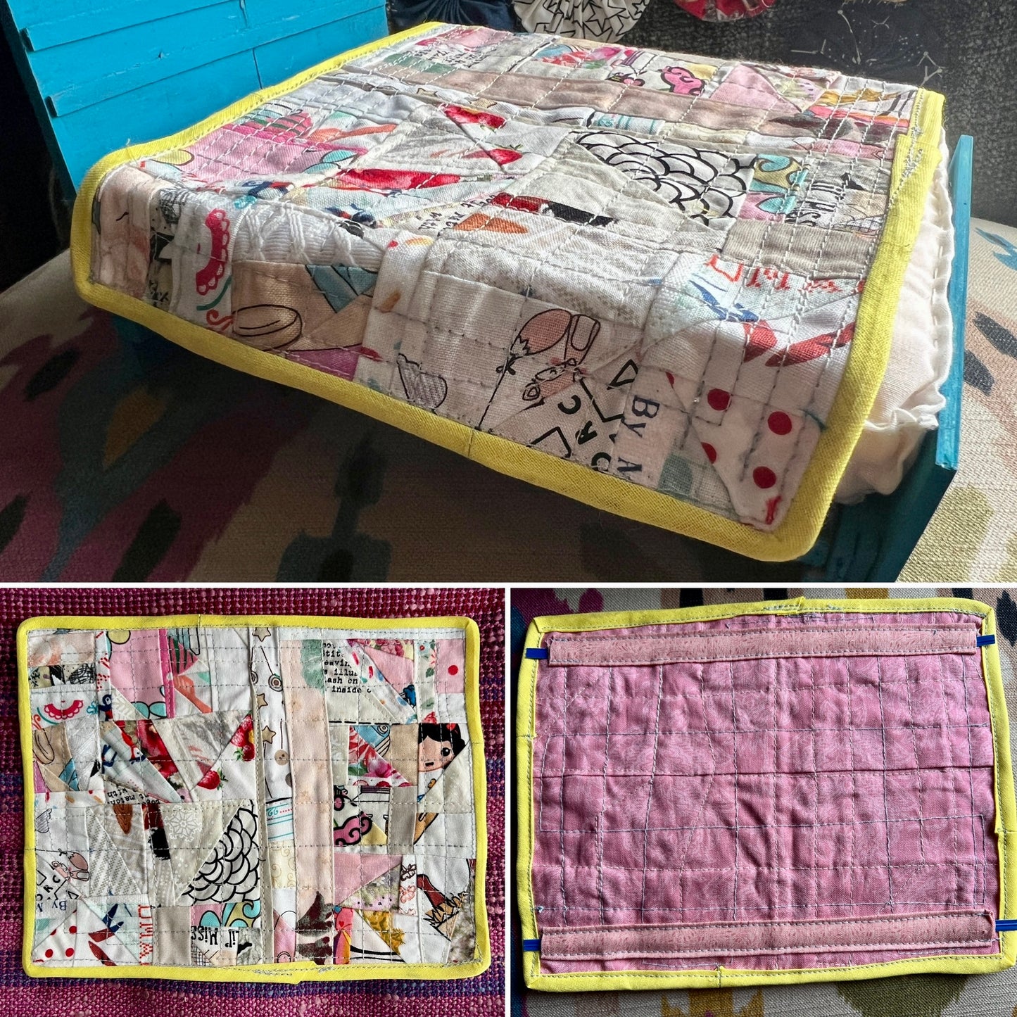 Barbie Dollhouse Quilt - Handmade Miniature Quilts - 1:6 Scale or 1:12 Scale