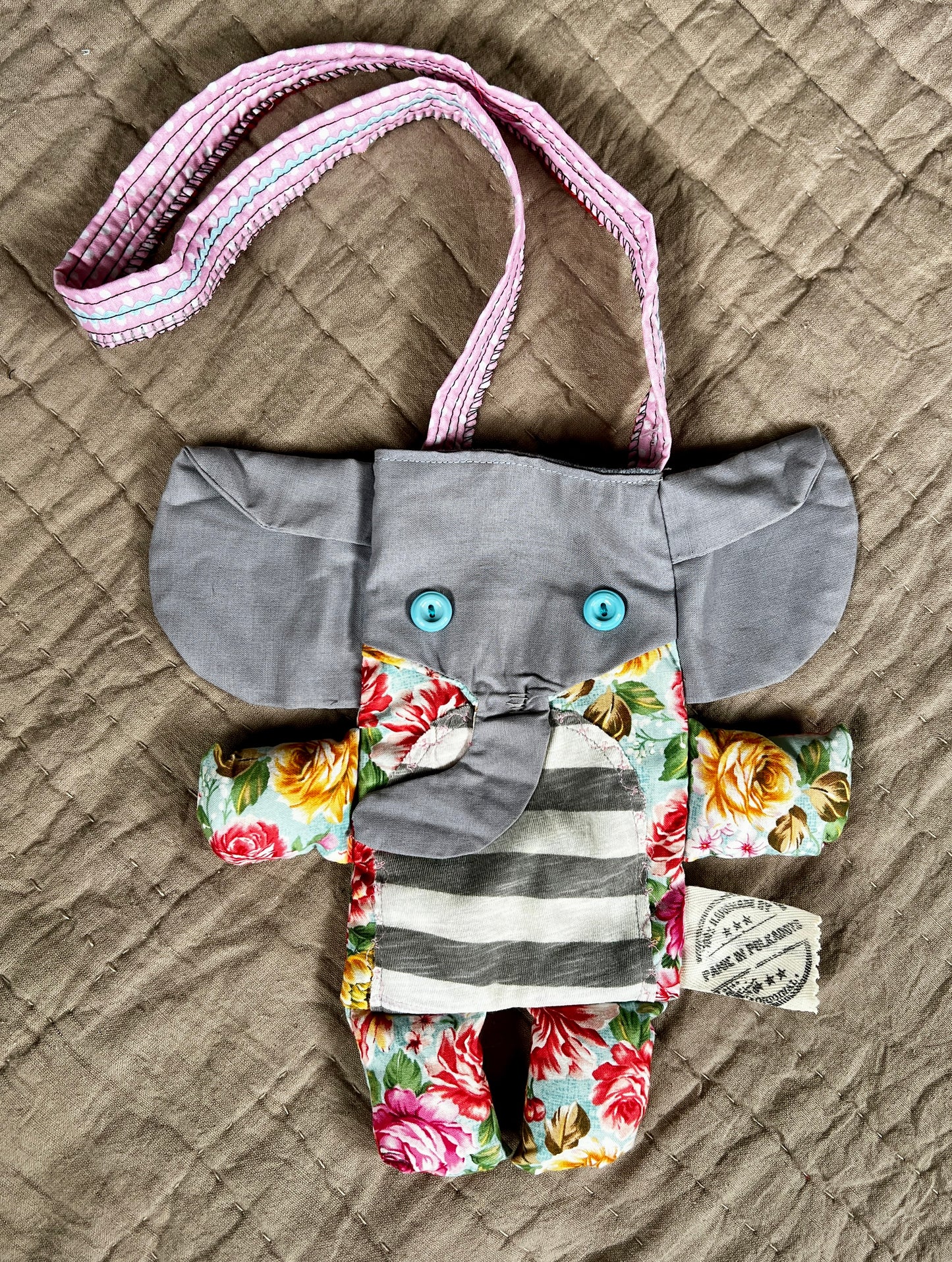 Tote Bag - Elephant Animal Friend - Small Satchel or Large Tote