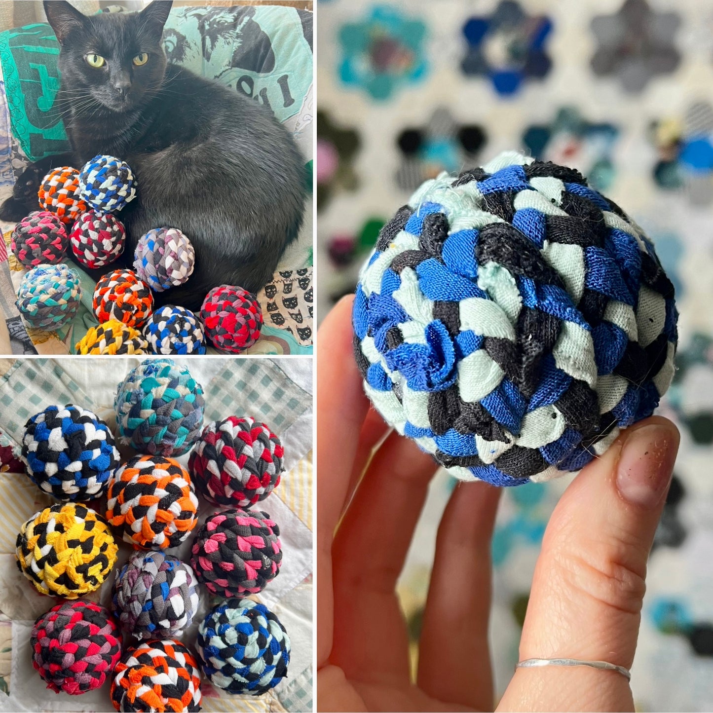 Pet Toys - Braided Dog Tug Rope or Braided Ball Cat Toy