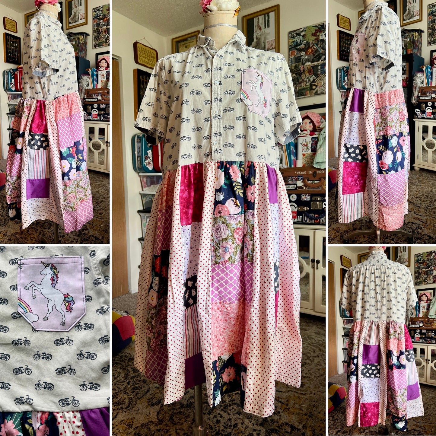 Patchwork or Neckties Dress Collection - Sustainable Dress with Pockets!