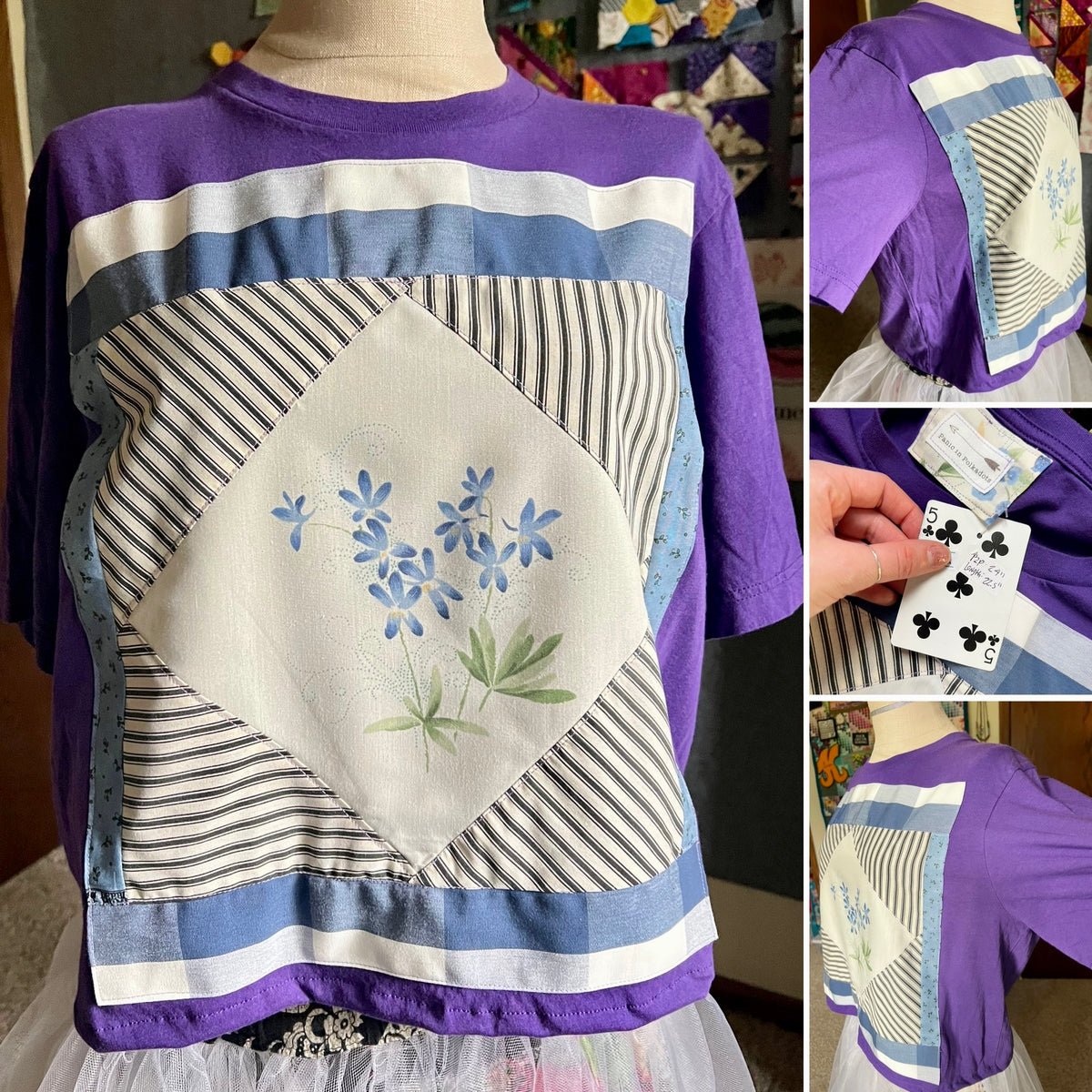 A Quilty Tee Shirt - Thrifted Upcycled Tshirts