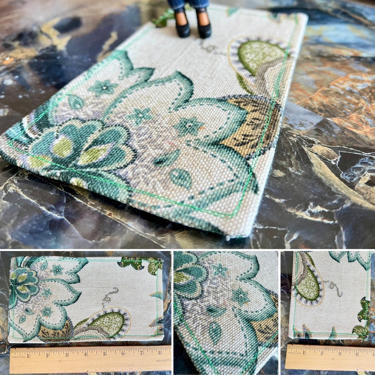 Miniature Dollhouse Rug - Upholstery Sample - 1:12 or 1:6 Scale