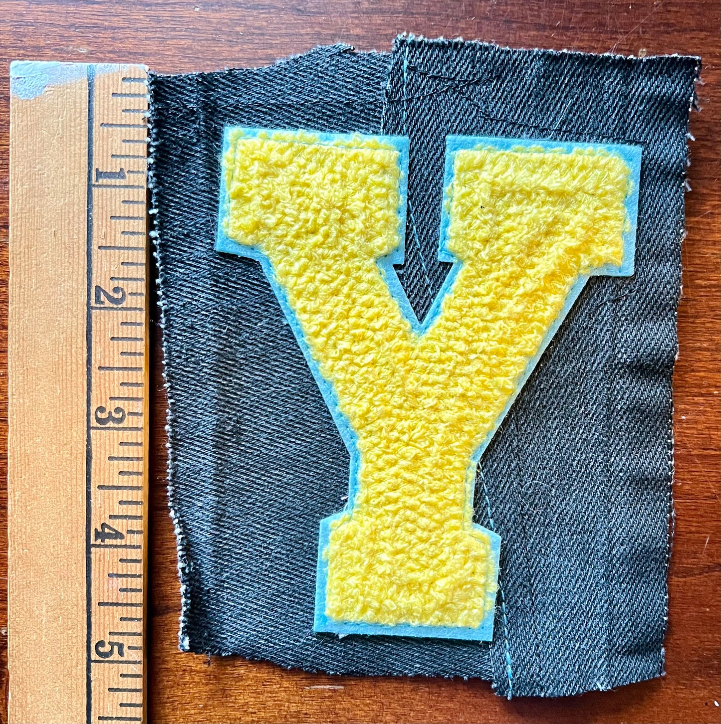Panic Punk Patch - Single Varsity Letters on Denim