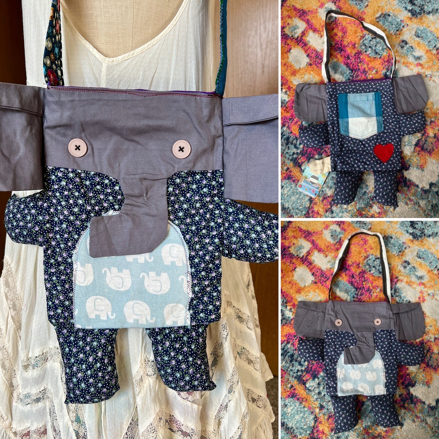 Handcrafted Tote Bag - Monster or Animal Friend - Large Tote