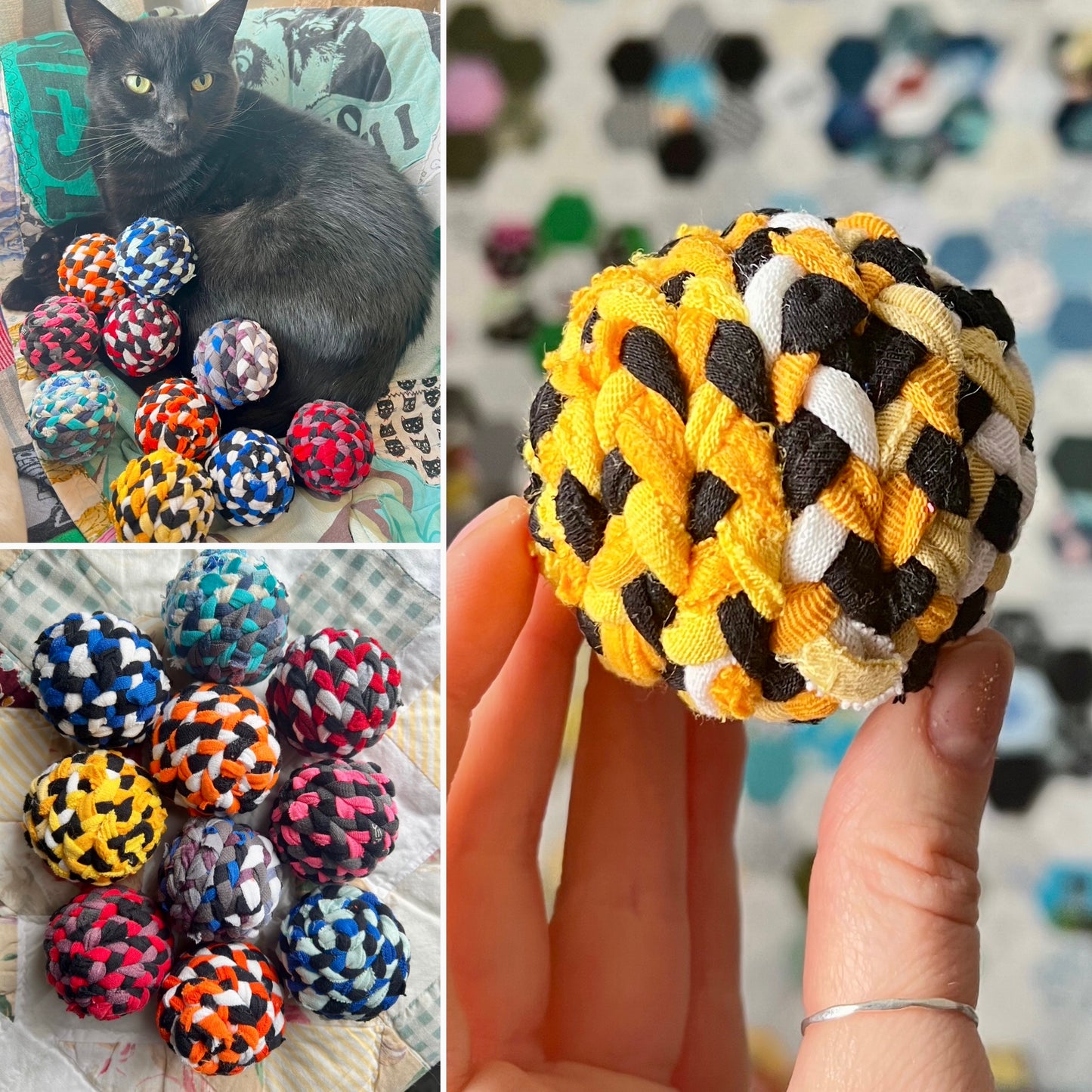 Pet Toys - Braided Dog Tug Rope or Braided Ball Cat Toy