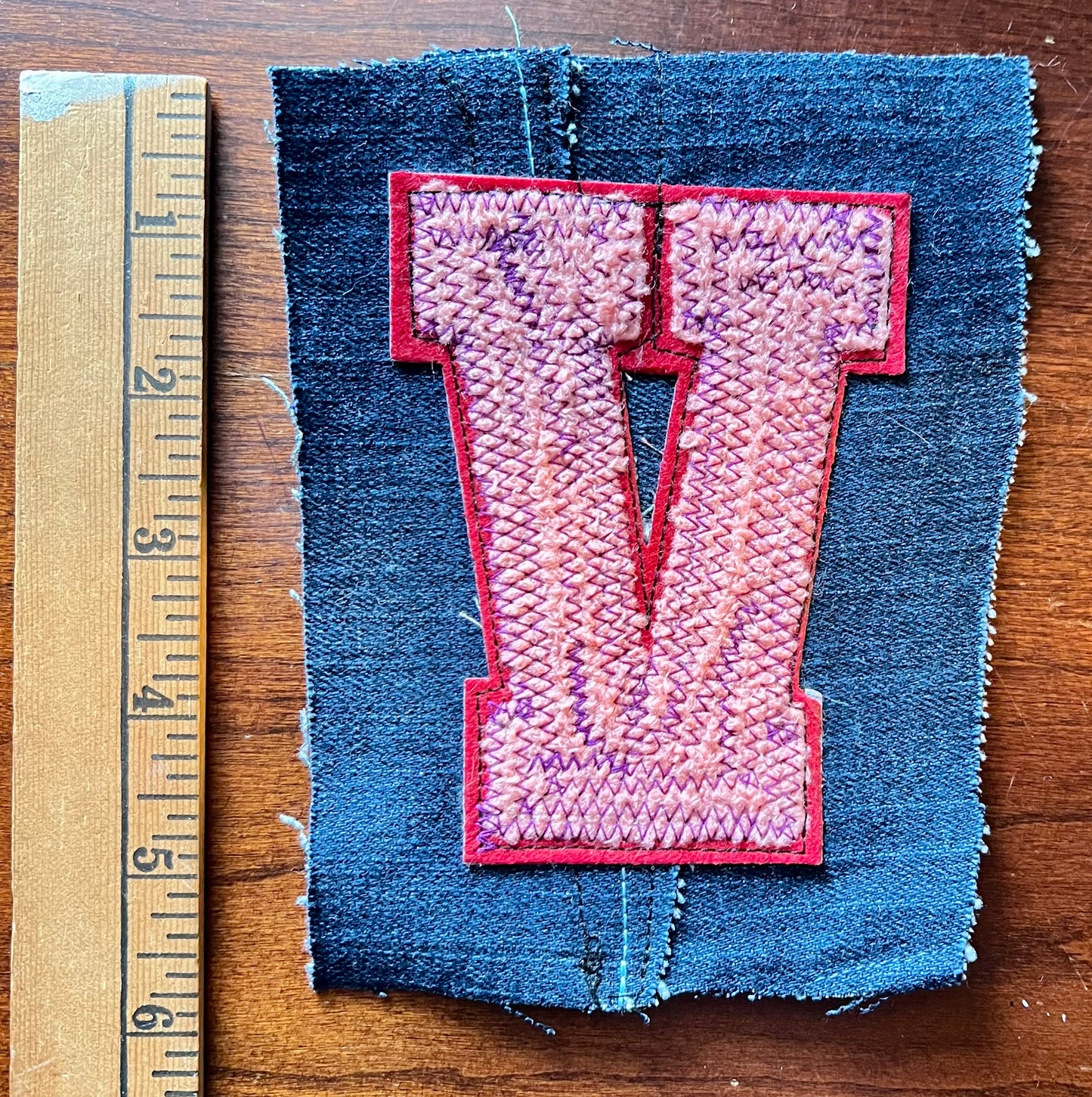 Panic Punk Patch - Single Varsity Letters on Denim