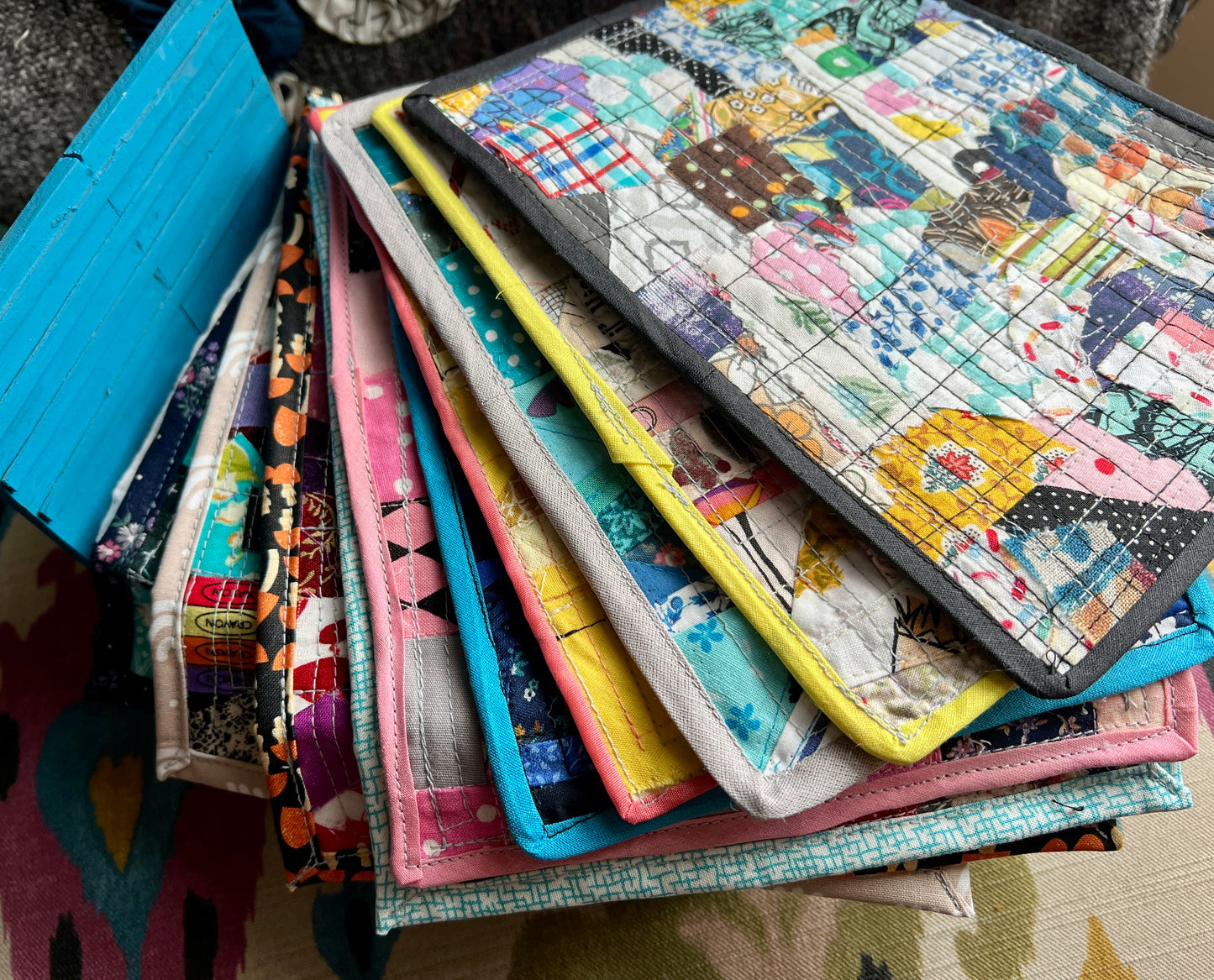 Barbie Dollhouse Quilt - Handmade Miniature Quilts - 1:6 Scale or 1:12 Scale