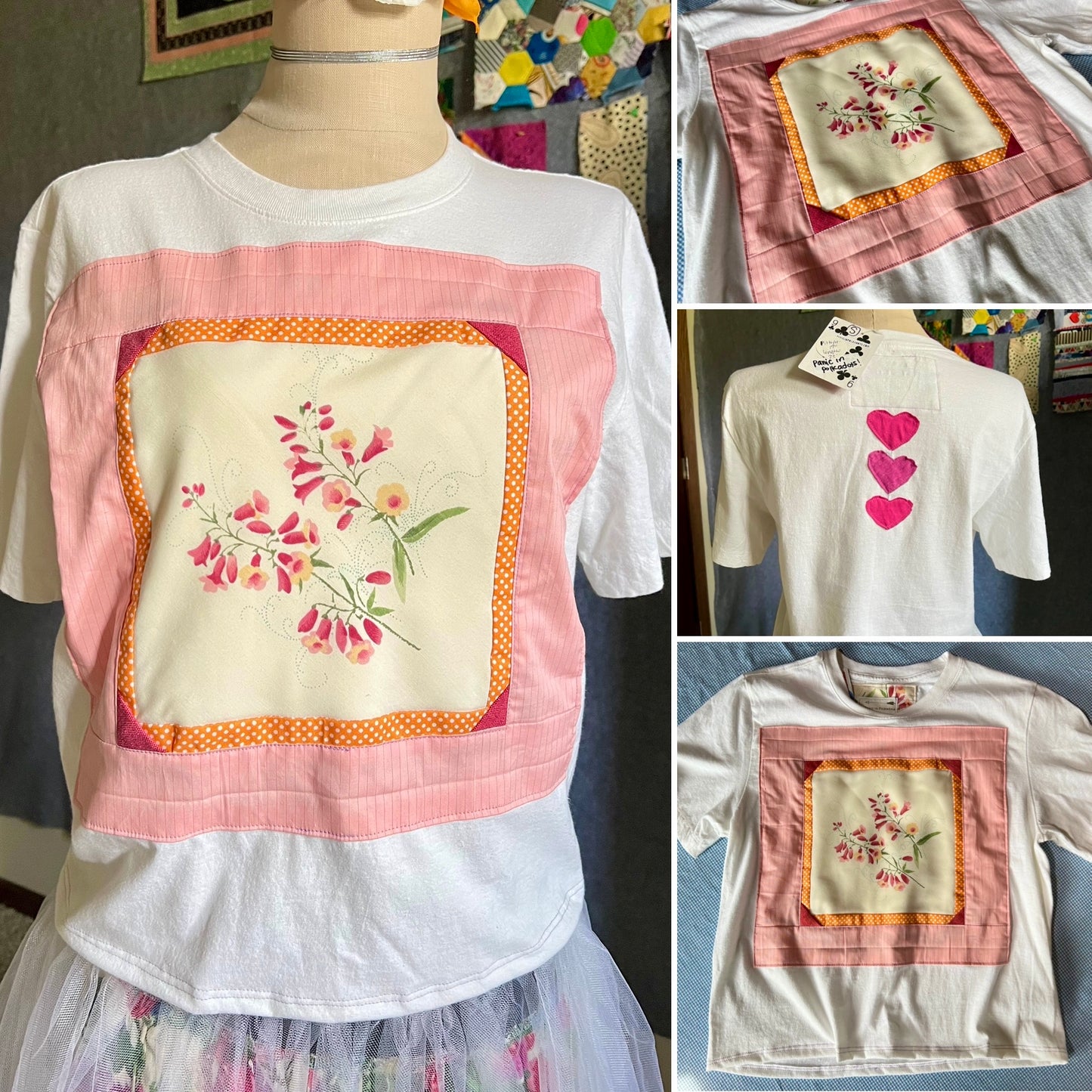 A Quilty Tee Shirt - Thrifted Upcycled Tshirts