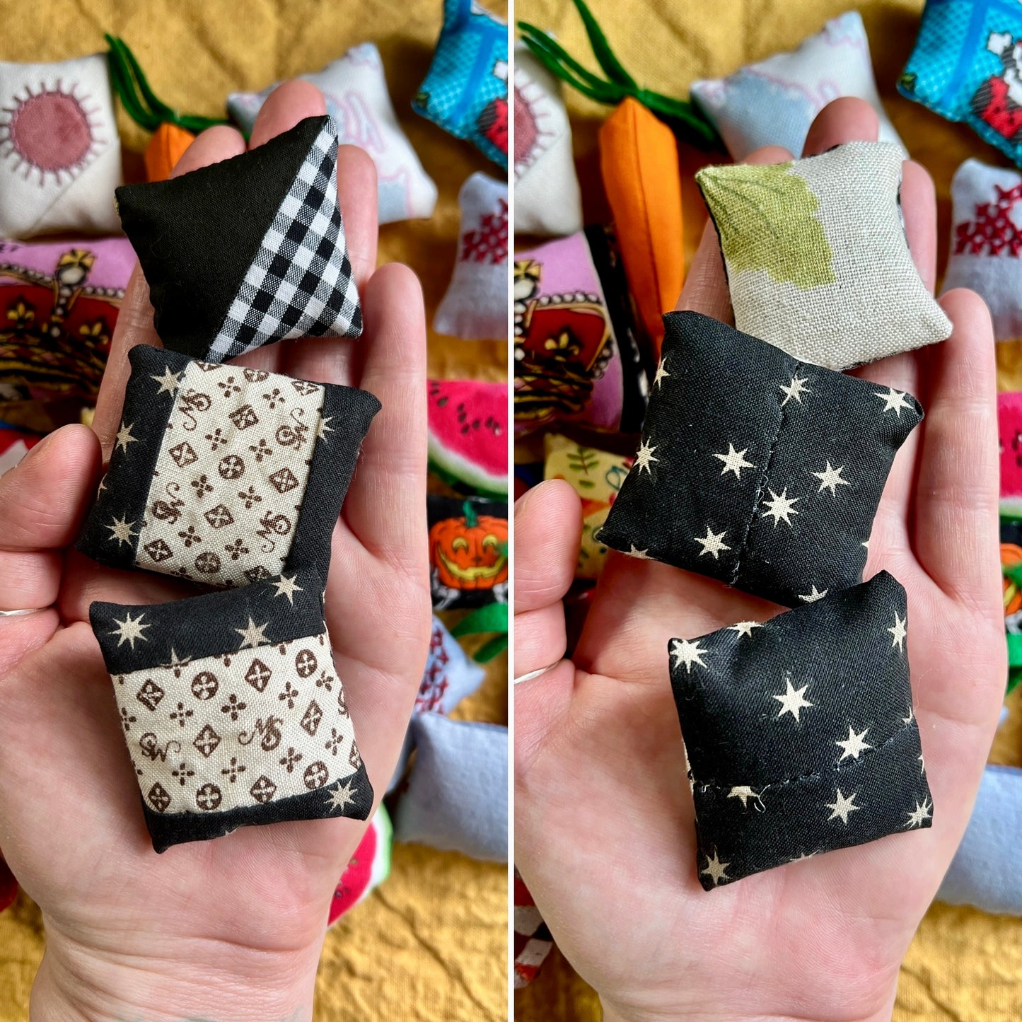 Doll Pillows - Miniature Throw Pillows - 1:12 Scale or 1:6 Scale - Sold Individually