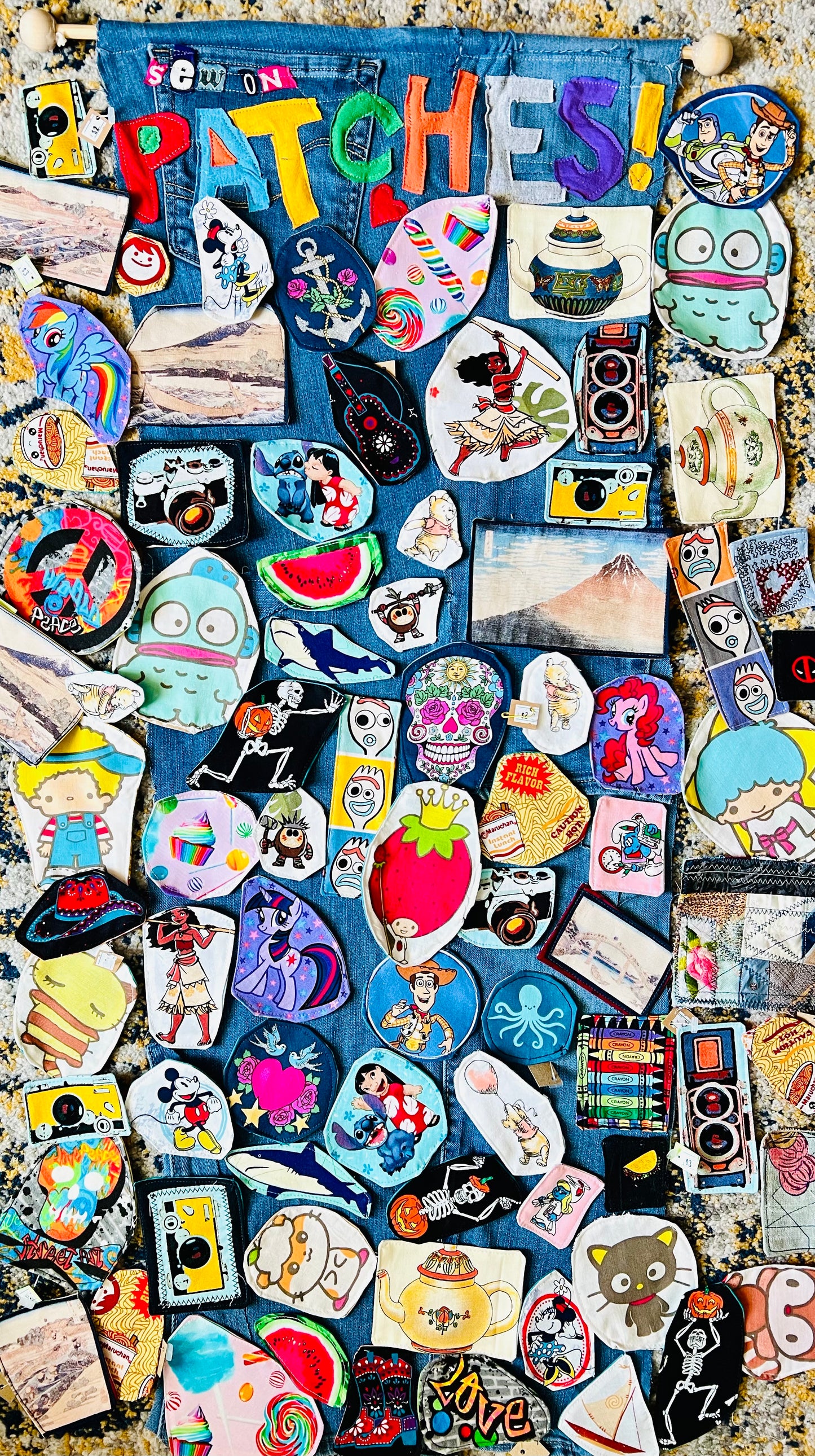 Panic Punk Patch - Scrappy, Ice Cream Cones or Hexie Flowers