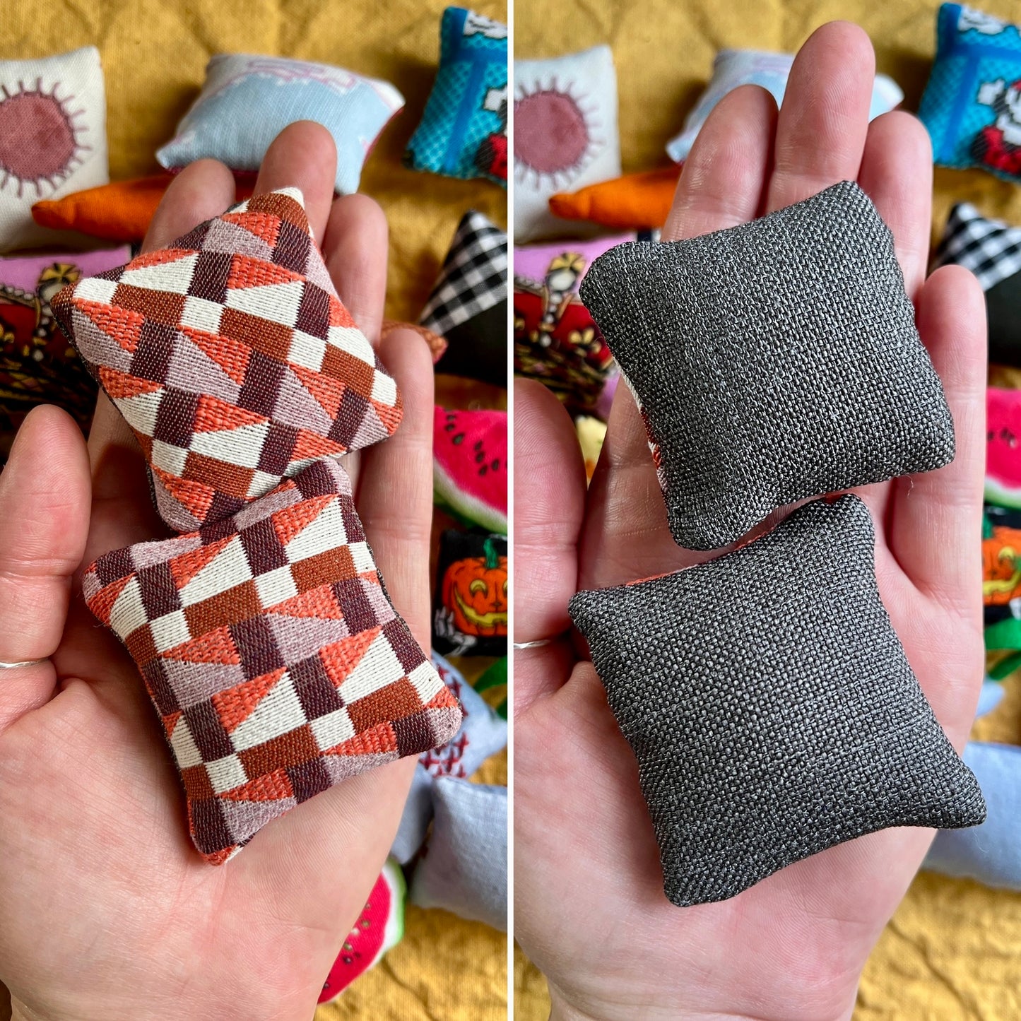 Doll Pillows - Miniature Throw Pillows - 1:12 Scale or 1:6 Scale - Sold Individually