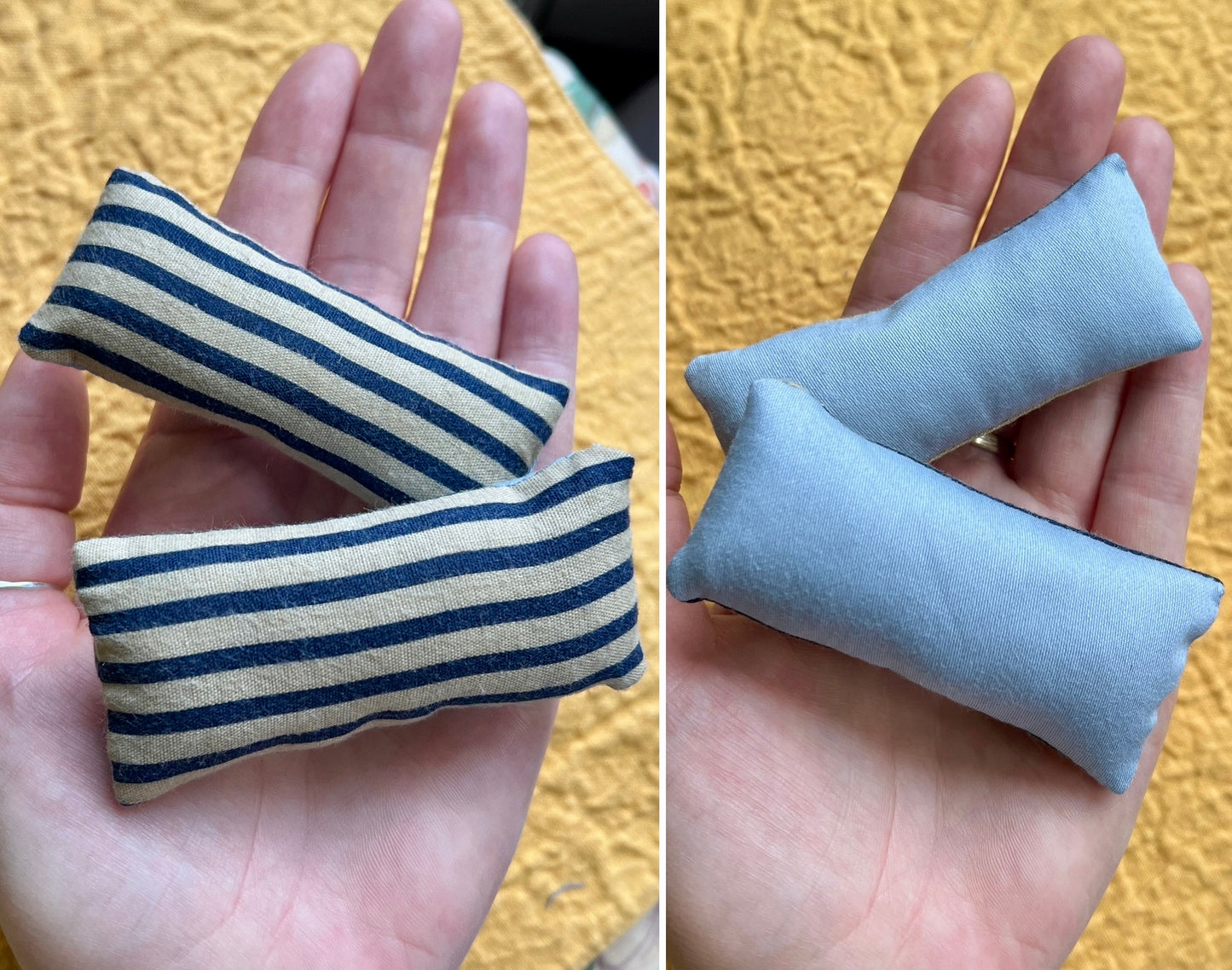 Barbie Doll Pillows - Pair of Miniature Throw Pillows -  1:6 Scale