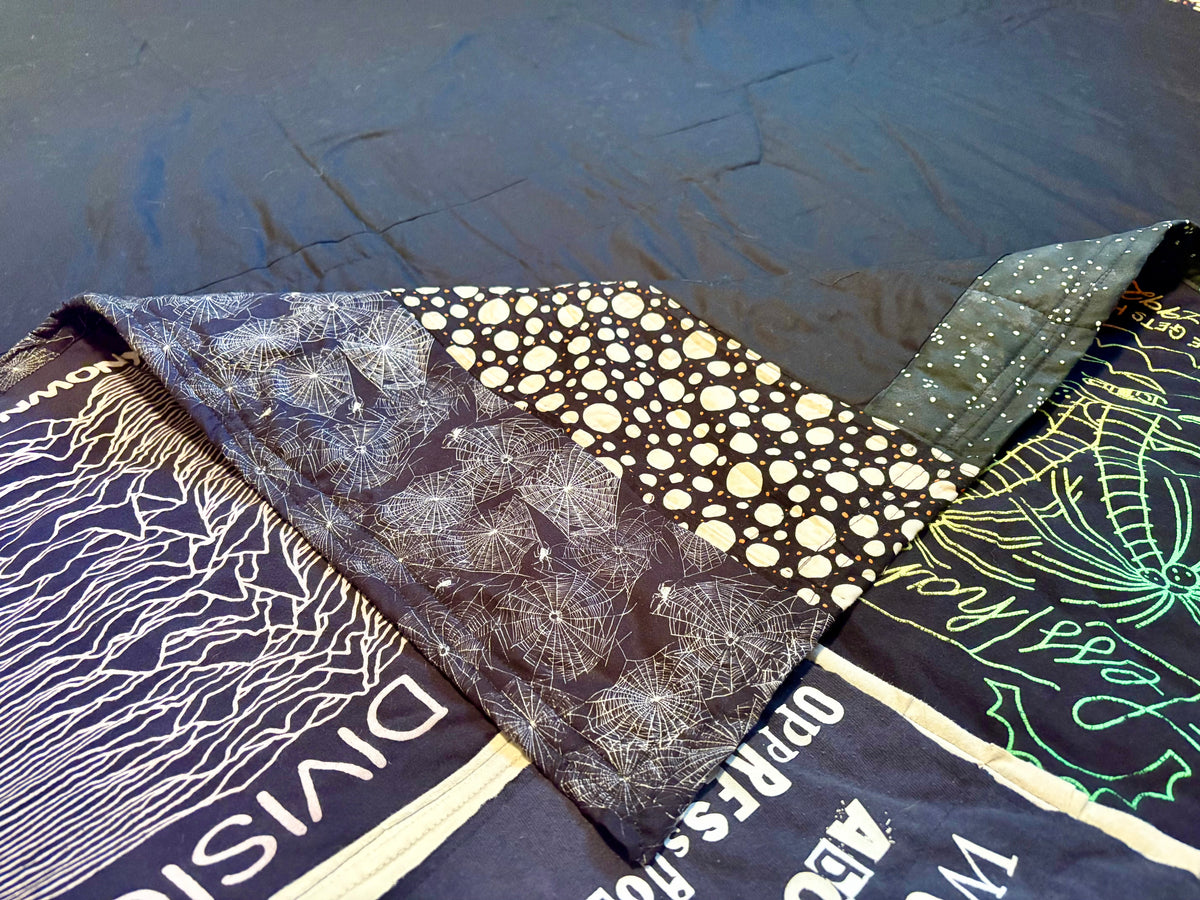 Custom Order - Meg J - Tshirt Quilt - XL Twin Black Cotton Backing