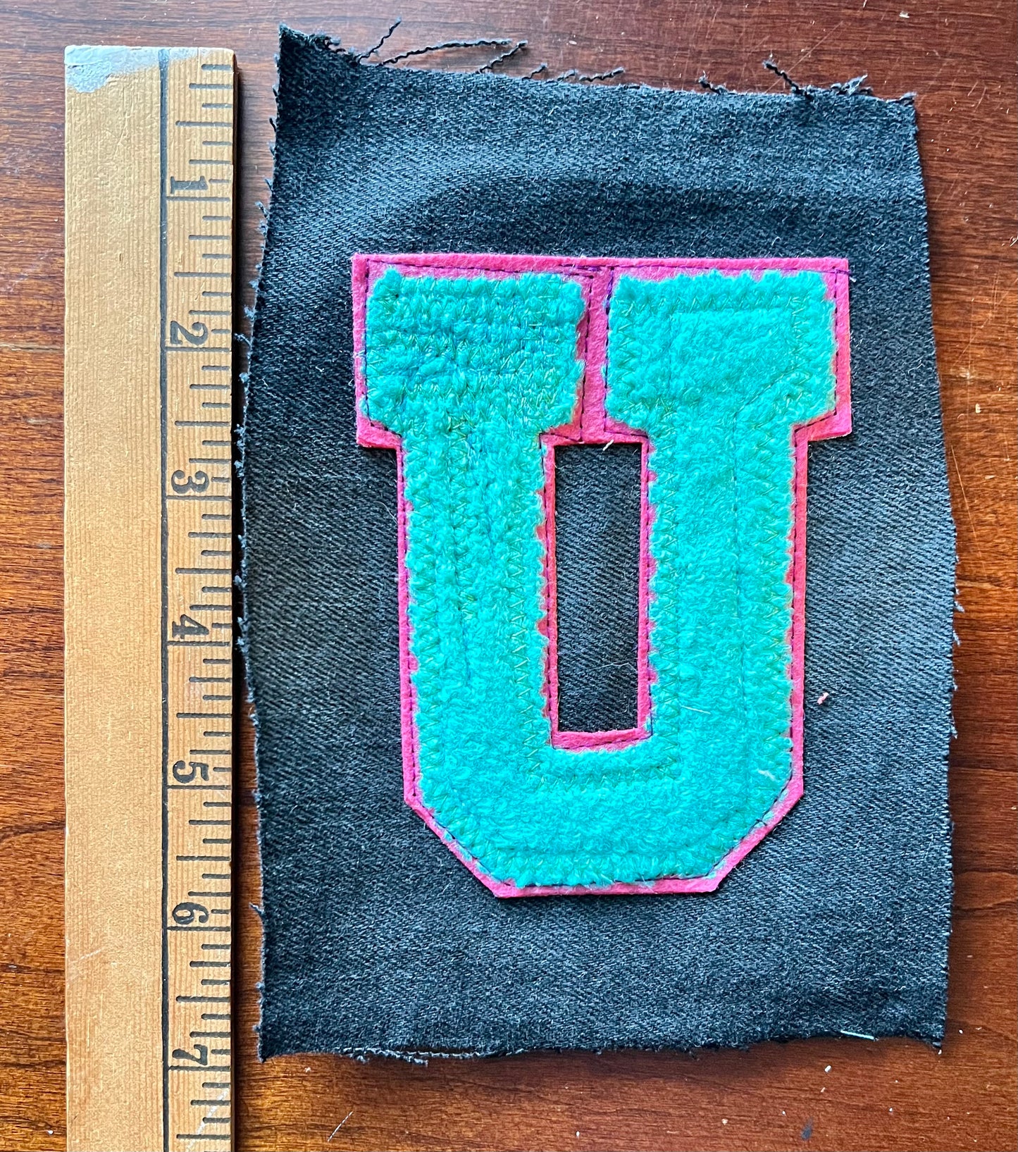 Panic Punk Patch - Single Varsity Letters on Denim