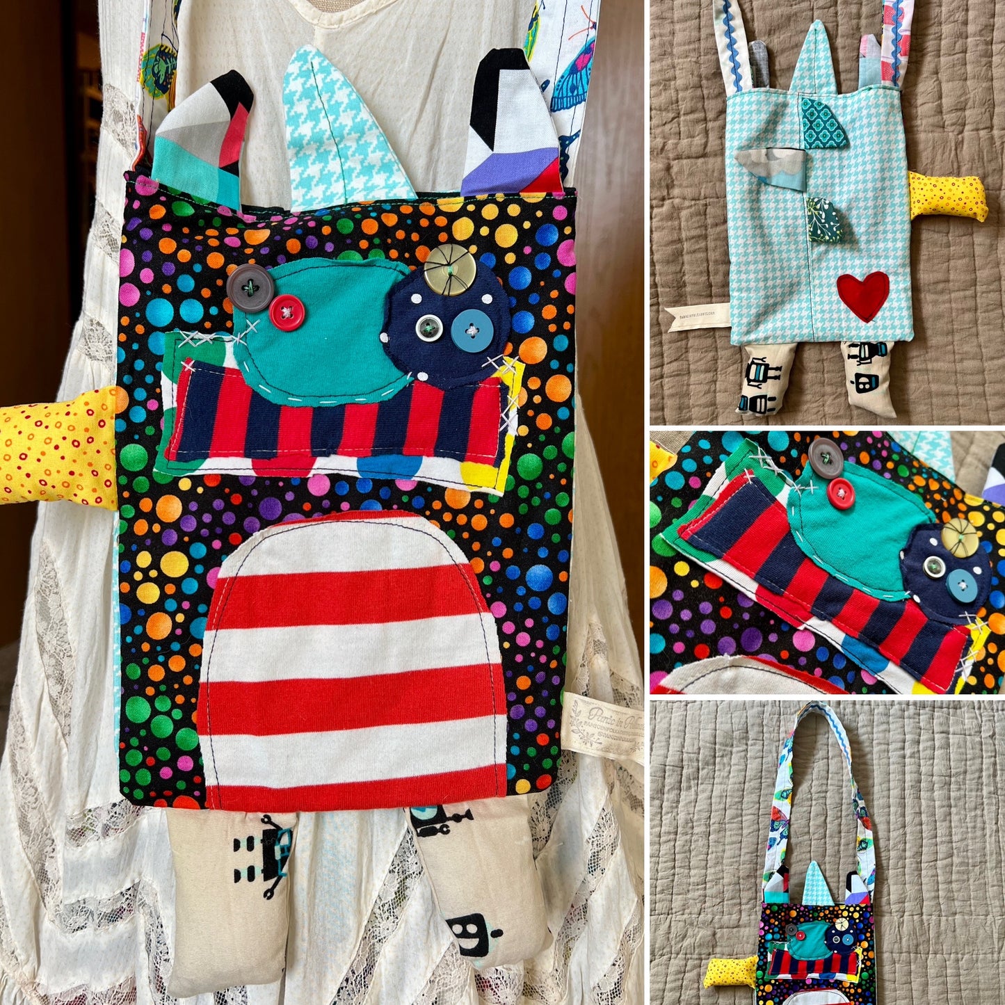 Handcrafted Tote Bag - Monster or Animal Friend - Large Tote