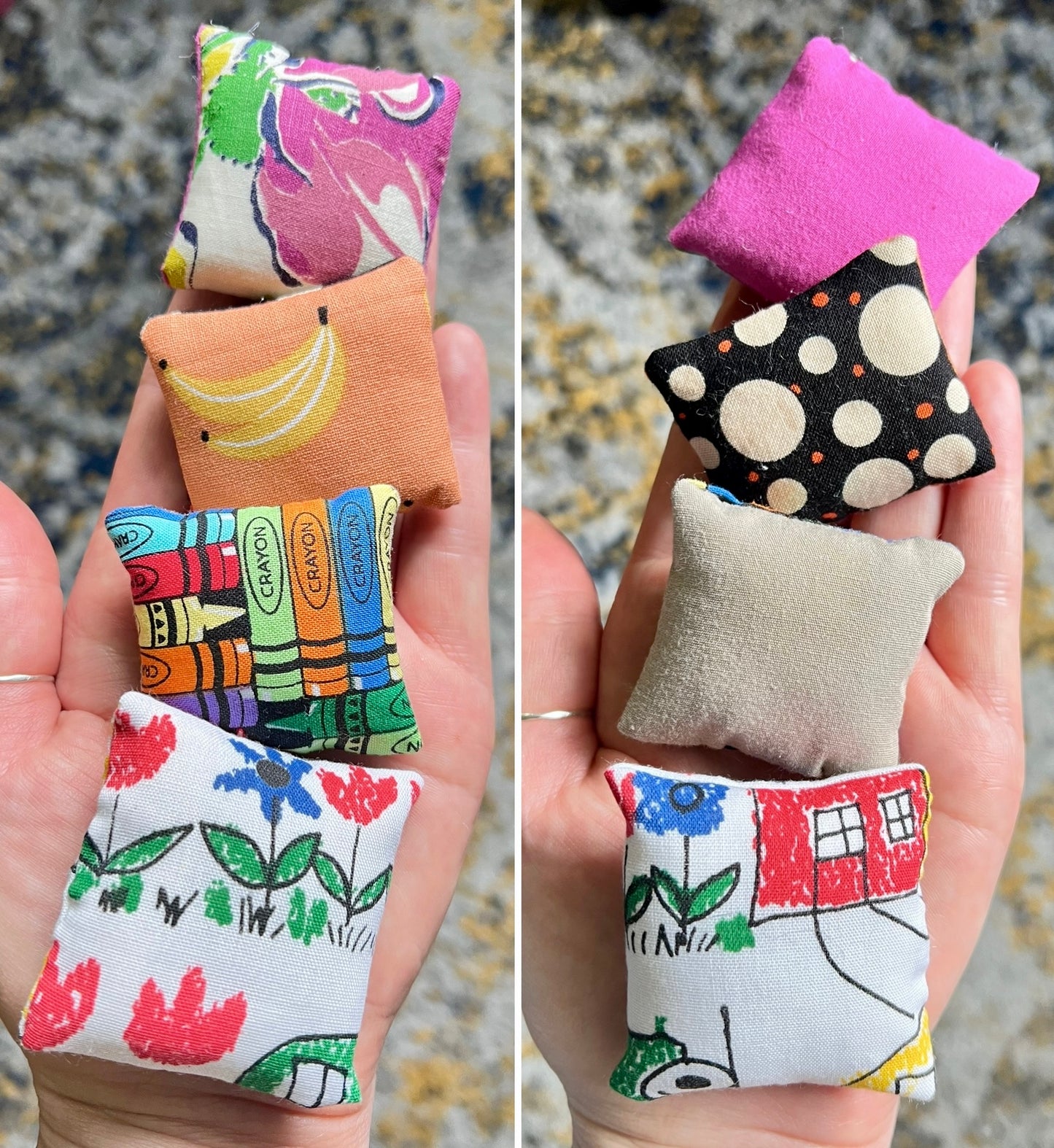 Doll Pillows D - One of a Kind Sold Individually - 1:12 Scale