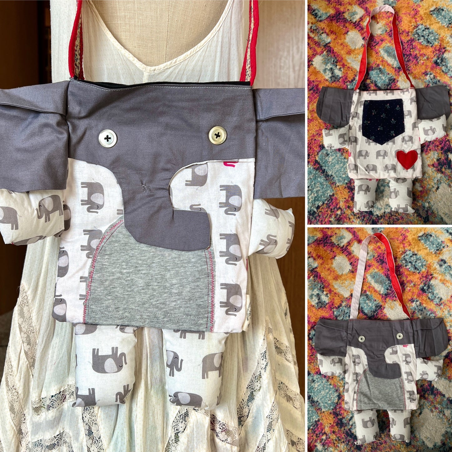 Handcrafted Tote Bag - Monster or Animal Friend - Large Tote