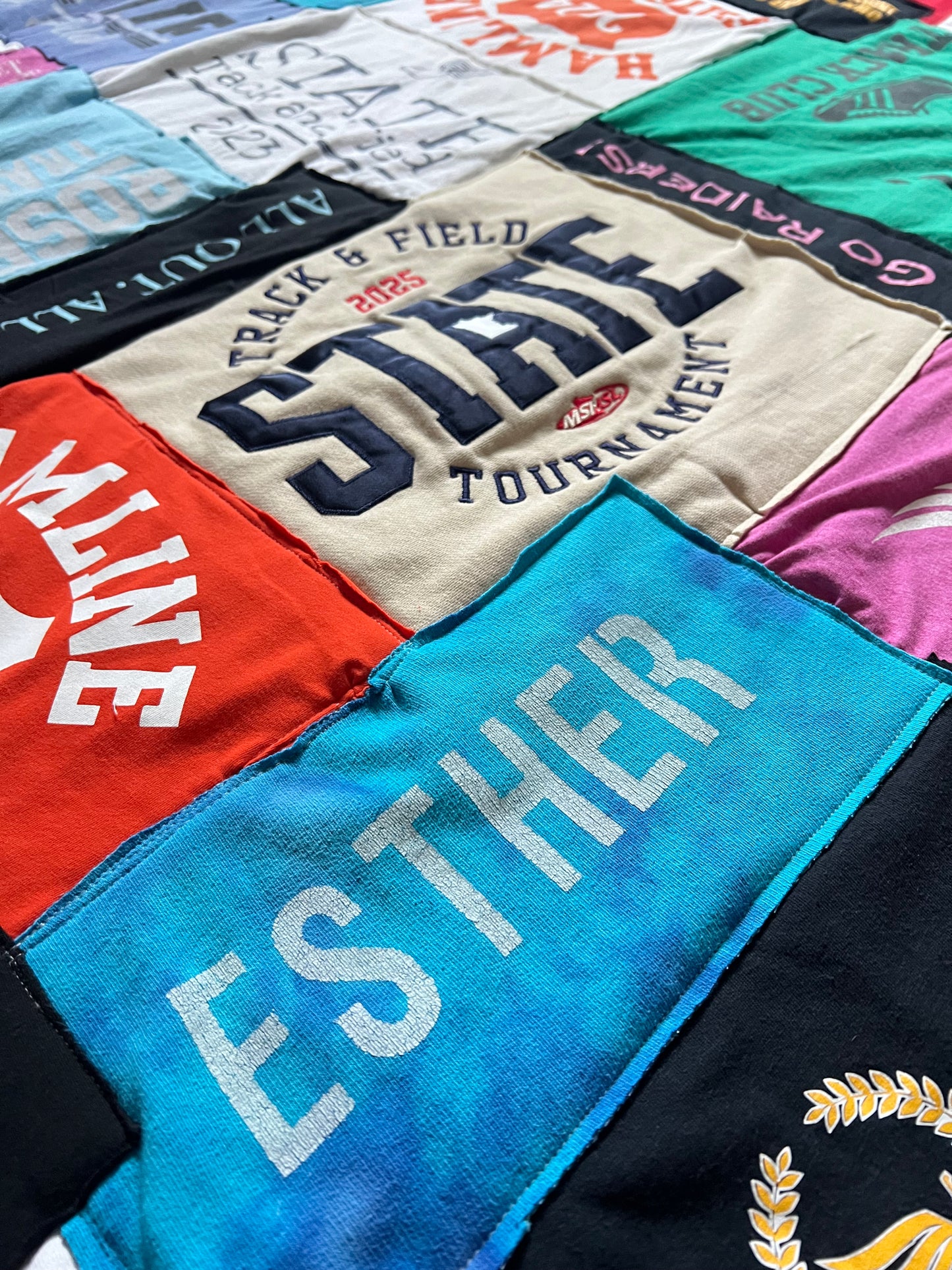 Custom Order - Lauren M - Tshirt Quilt Throw Fuzzy Backing