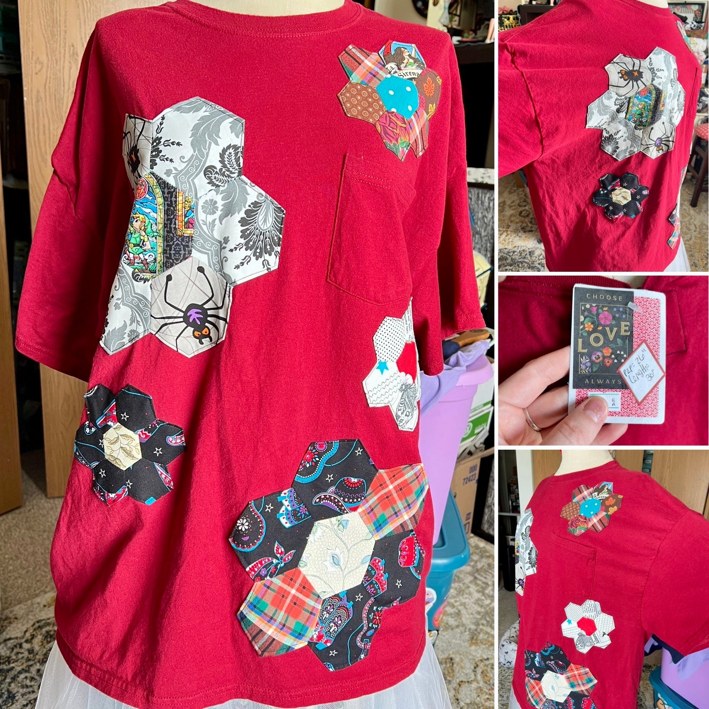 A Quilty Tee Shirt - Thrifted Upcycled Tshirts