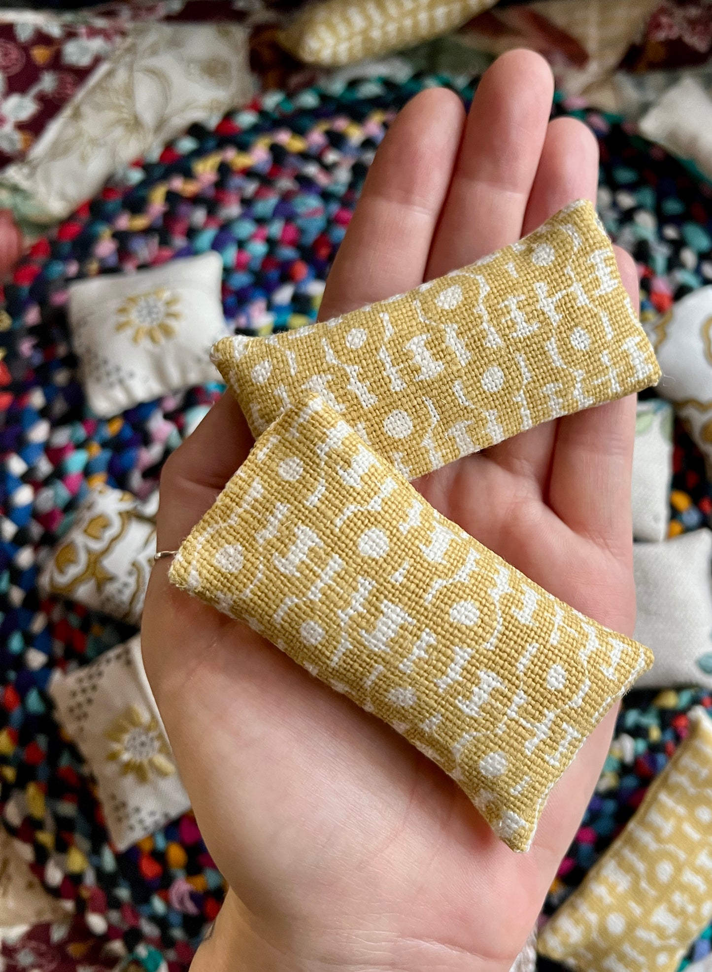 Barbie Doll Pillows - Pair of Miniature Throw Pillows -  1:6 Scale