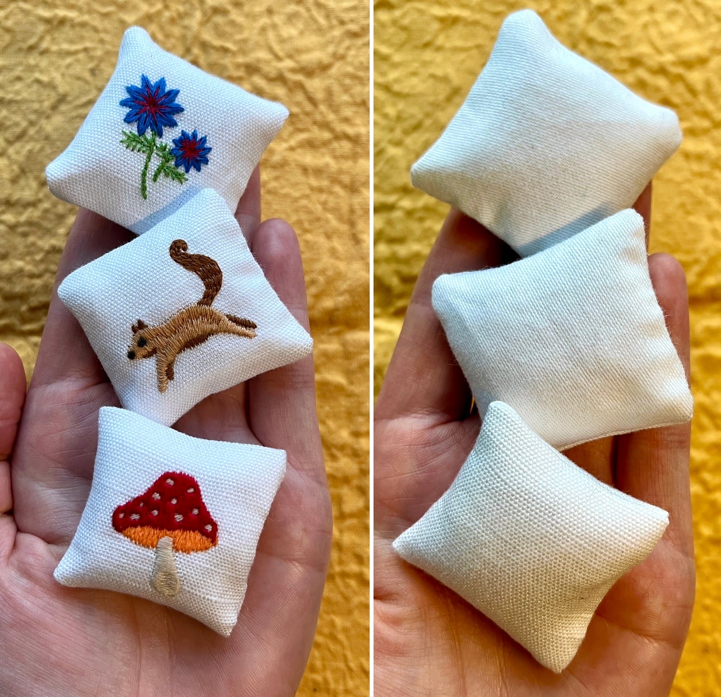 Doll Pillows - Miniature Throw Pillows 1:12 Scale or 1:6 Scale - Sold Individually