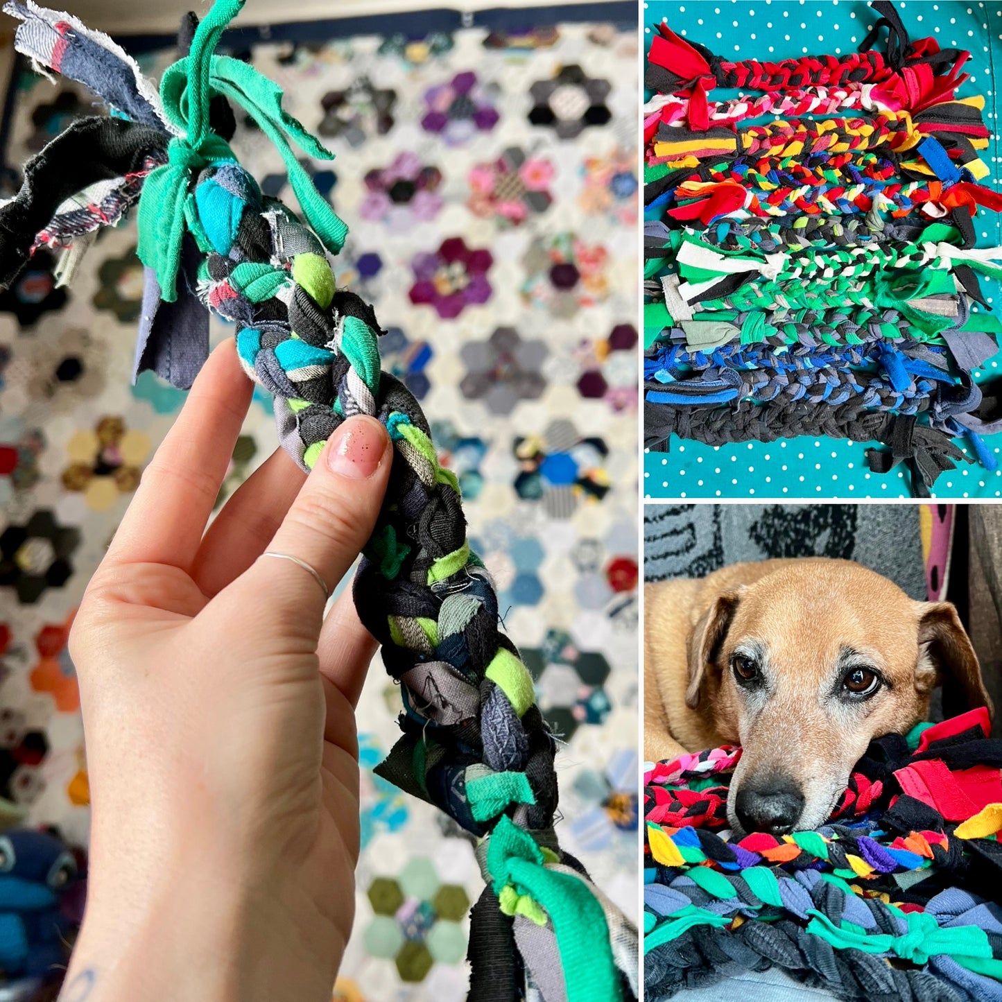 Pet Toys - Braided Dog Tug Rope or Braided Ball Cat Toy