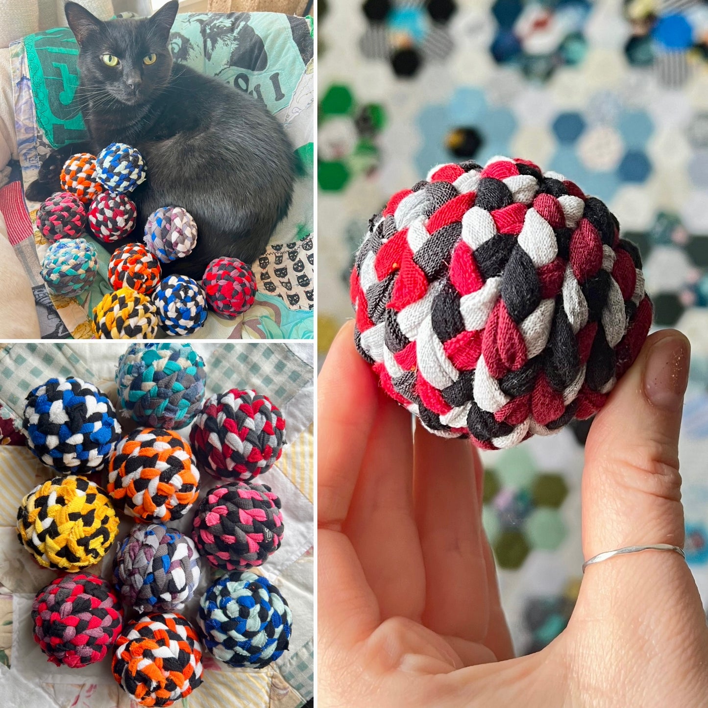 Pet Toys - Braided Dog Tug Rope or Braided Ball Cat Toy